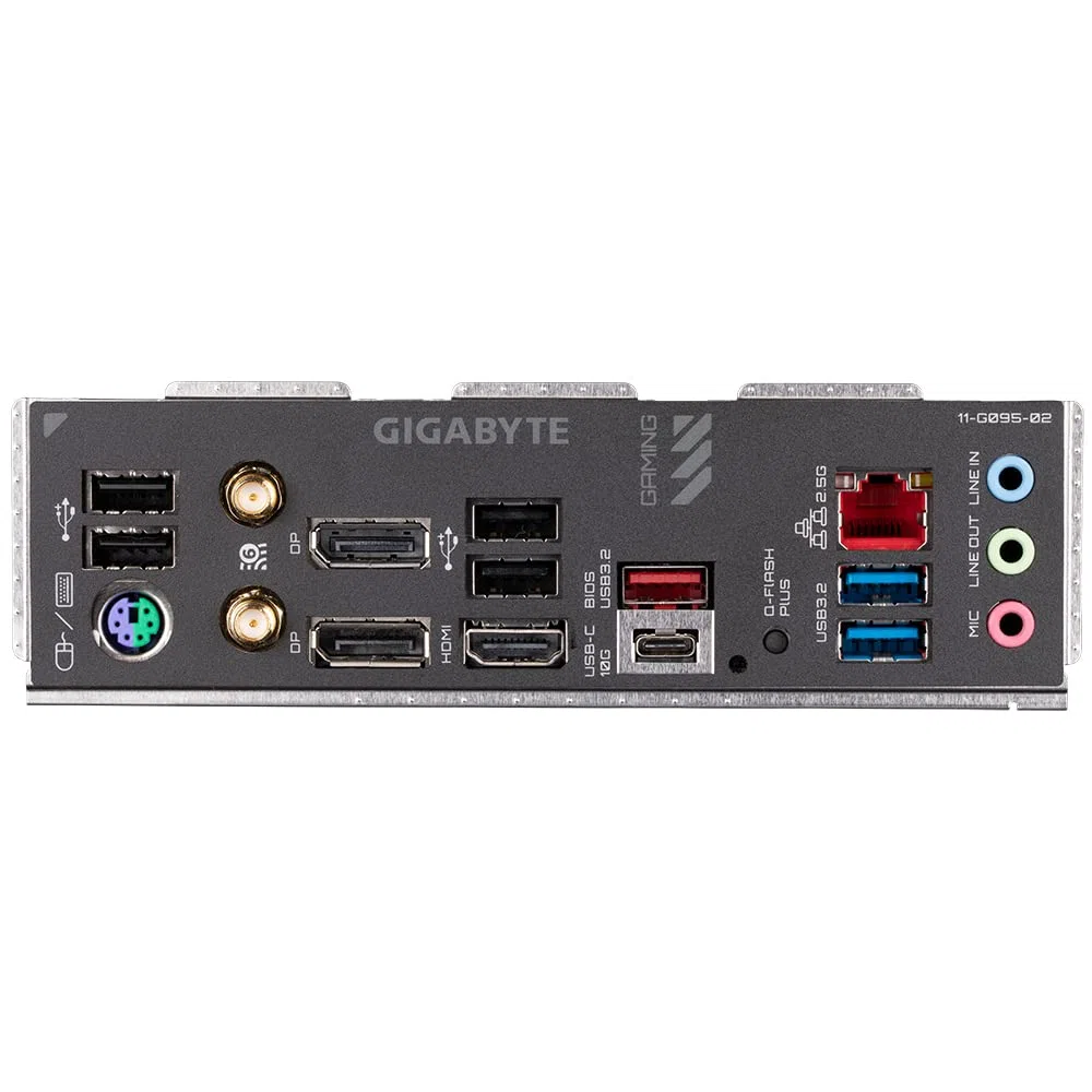 GIGABYTE B650M Gaming X AX Carte mère - AMD Ryzen série 9000, VRM 6+2+1 Phases, jusqu'à 8000 MHz DDR5 (OC), 2xPCIe 4.0 M.2, LAN 2,5 GbE, WiFi 6E, USB 3.2 Gen 2