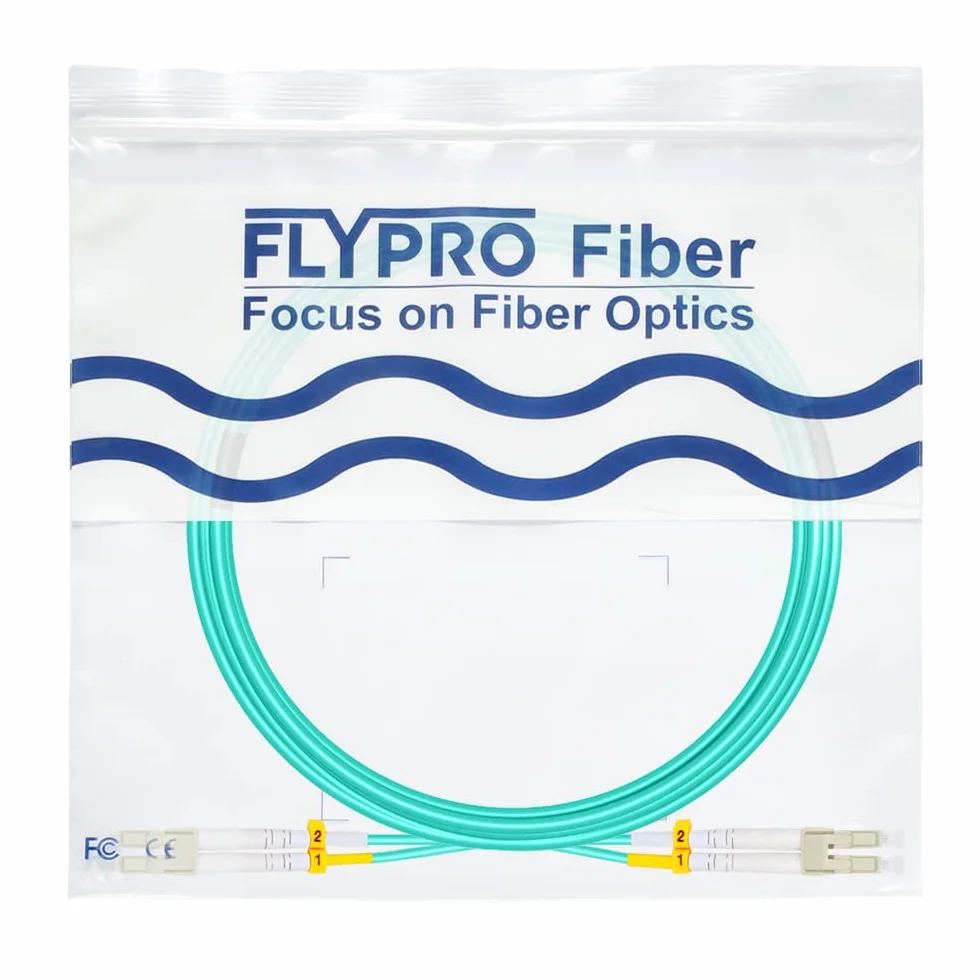 Câble patch en fibre optique OM3 LC vers LC 75 m | Options de longueur : 0,2 m à 100 m, 10 Go duplex LC-LC 50/125 um multimode LSZH 75 m