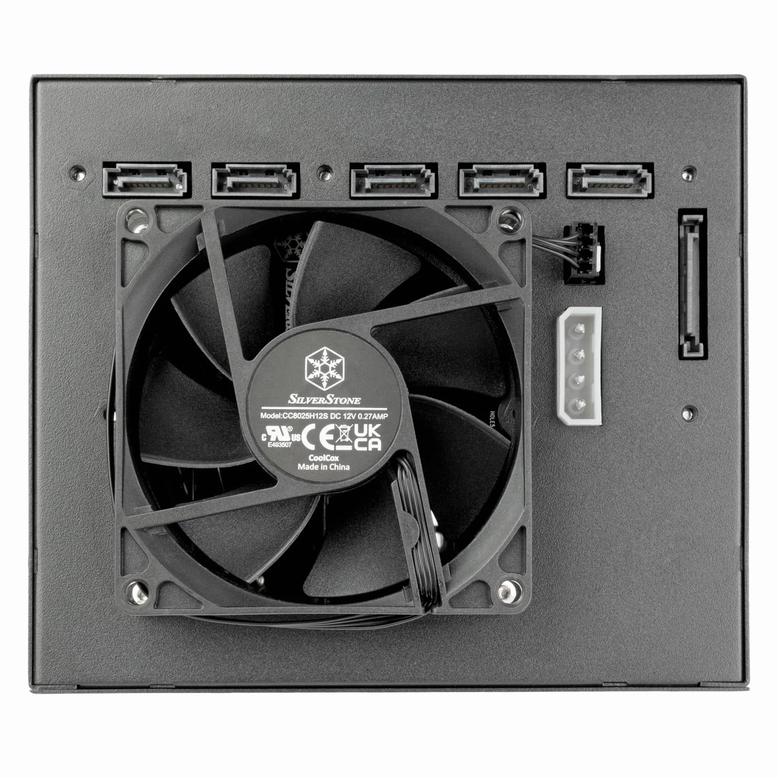 Silverstone SST-FS305B-E -Cage d’Adaptateur Hot-Swap SAS-12G / SATA 6Gbit/s de Trois Baies de 5,25" à Cinq Baies de 3,5", SST-FS305B-E (Noir+Noir)
