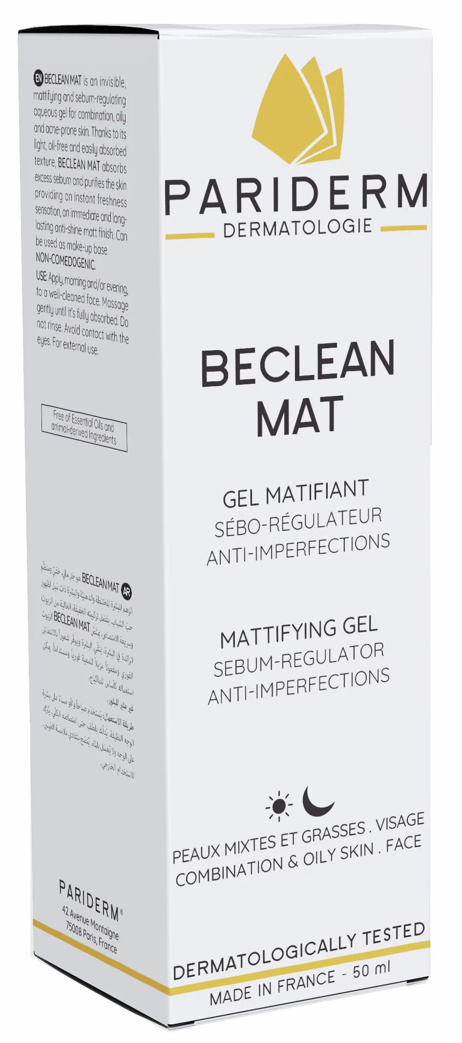 BECLEAN MAT Gel Matifiant Séborégulateur Anti-Imperfection 50 ml