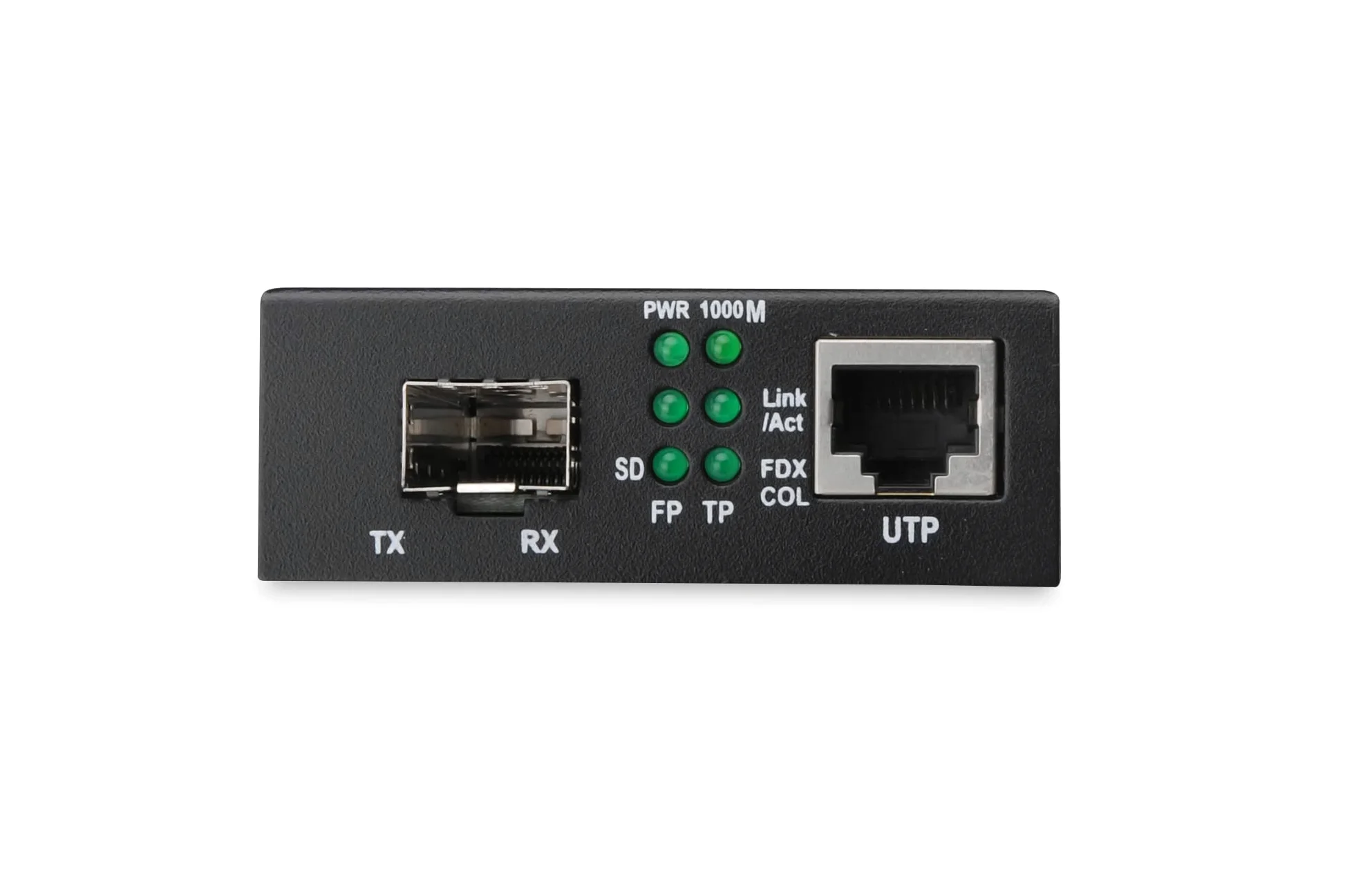 DIGITUS Convertisseur de média - SFP Port - Gbit Ethernet - RJ45 / SFP - 10/100/1000Base-T/TX à 1000Base-SX/LX - Noir