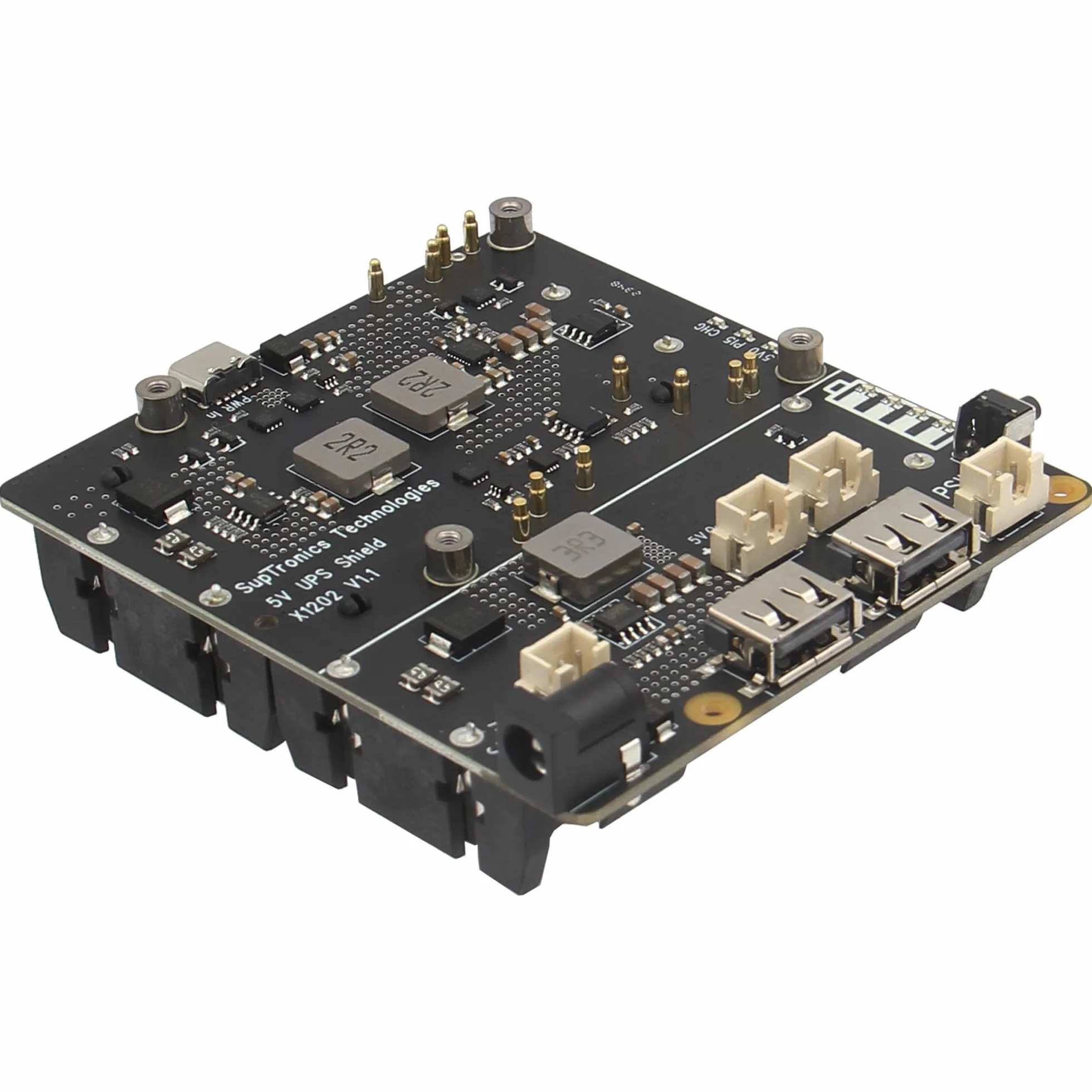 Geekworm Raspberry Pi 5 UPS X1202, 4-Cell 18650 UPS 5.1V 5A Output, 6-18V Input