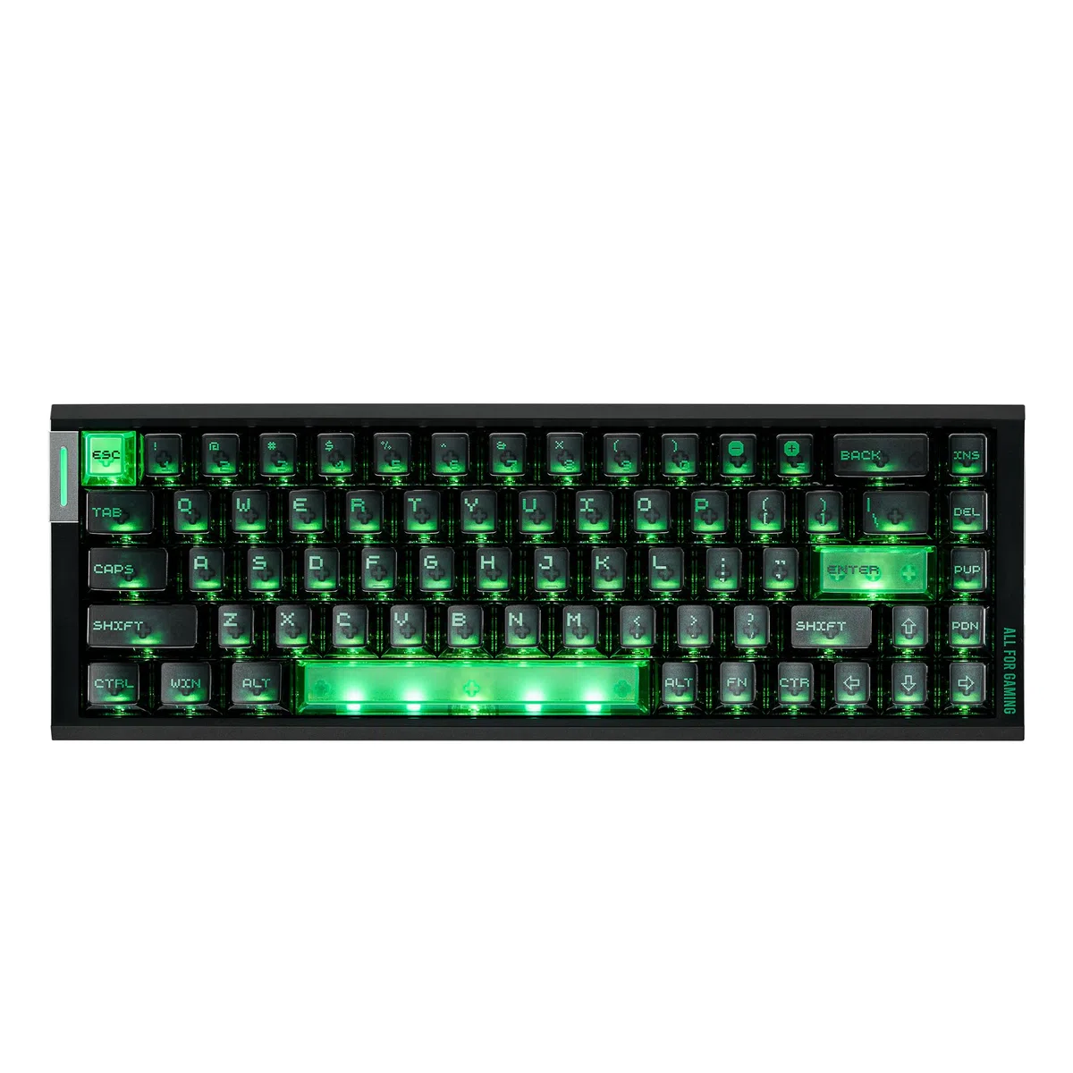 ATK RS6 Air Hall Clavier de jeu effet Hall, polling 8K, balayage 256K, latence de 0,08 ms, RT réglable de 0,001 à 3,3 mm, joint rigide 5 couches, plaque d'aluminium, 65 % 68 touches (noir-zen)