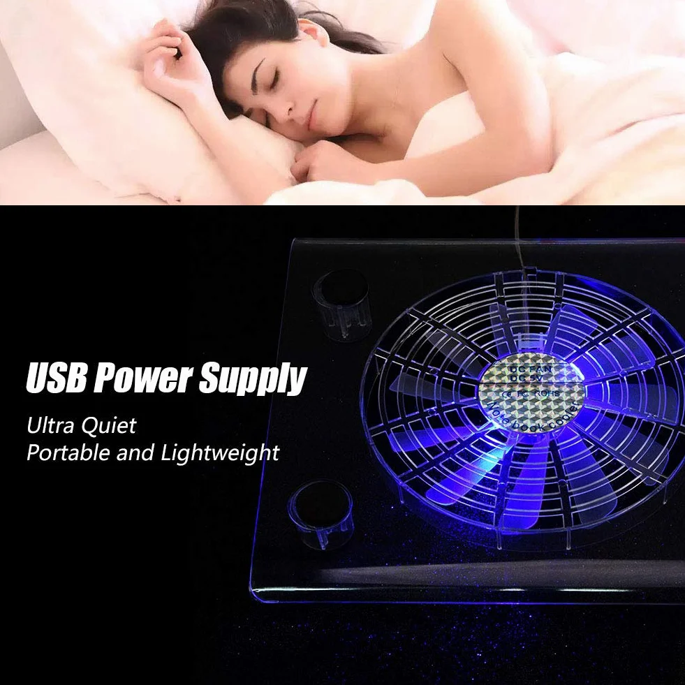 VBESTLIFE Ventilateur USB Silencieux RVB pour Ordinateur Portable