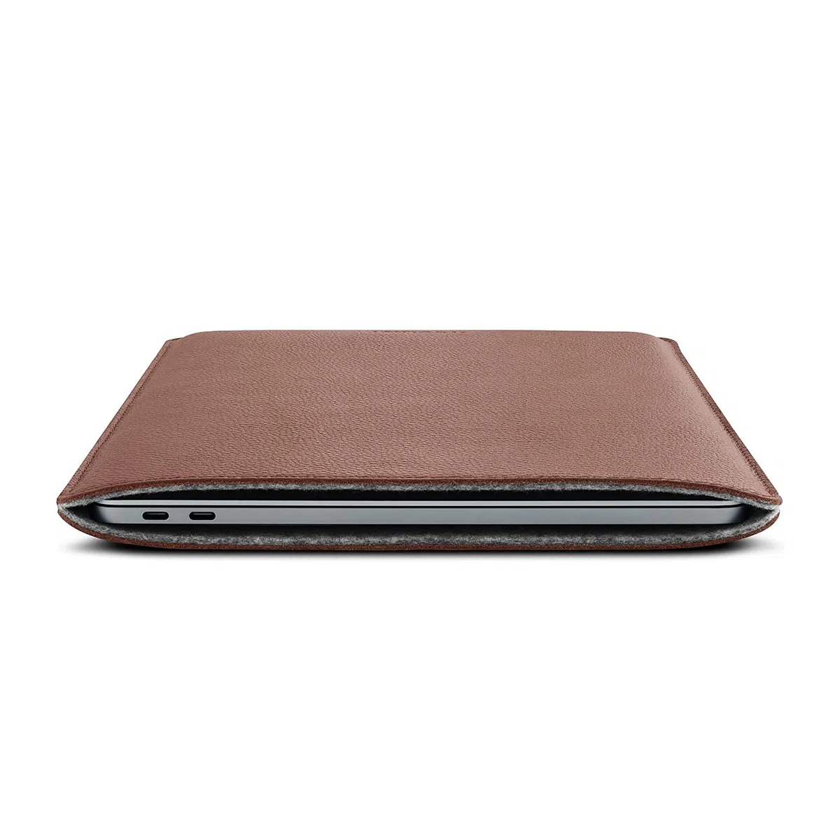 WOOLNUT Housse en Cuir pour MacBook Pro 13 & Air 13/13,6 Pouces - Marron