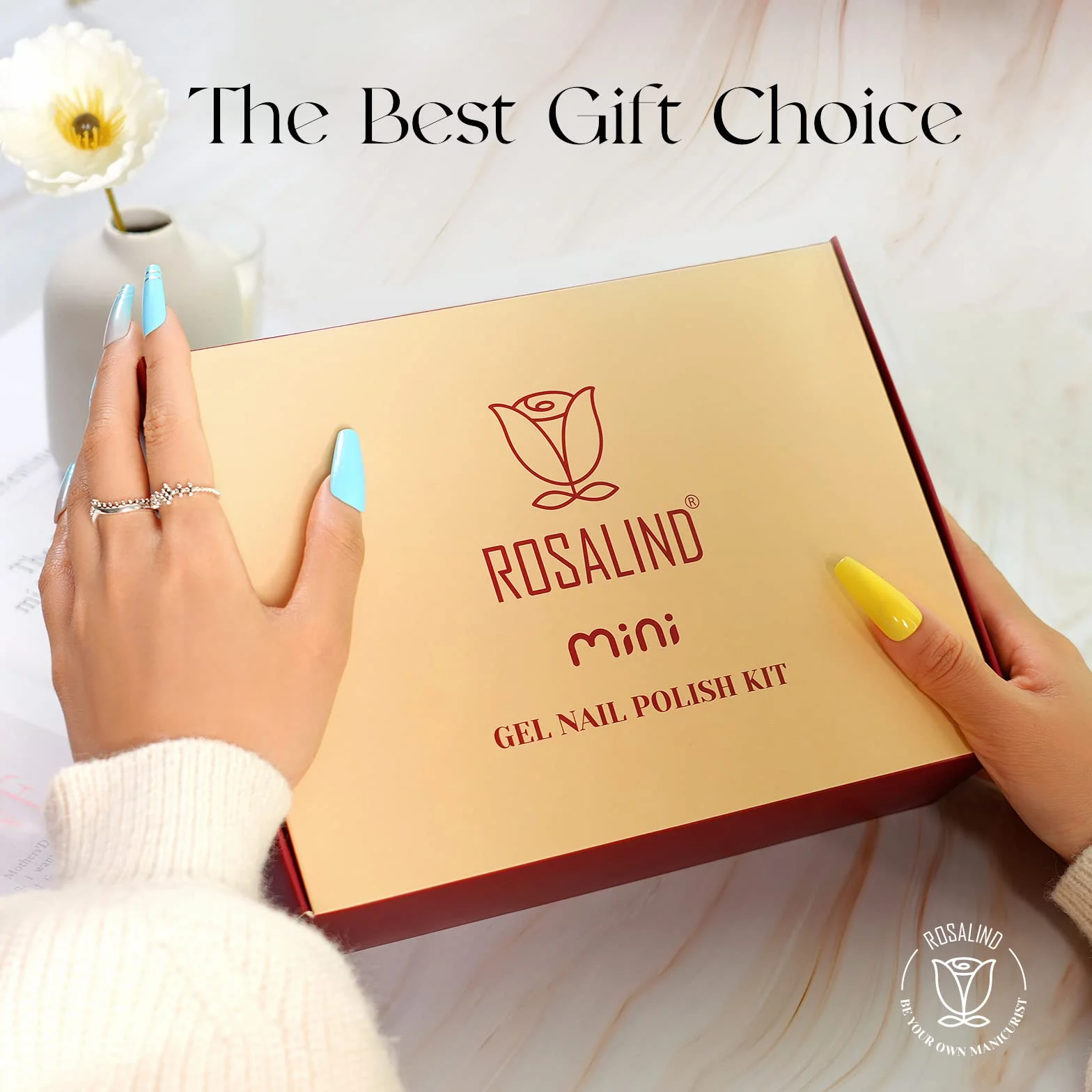 ROSALIND Vernis Semi Permanent 38 Pcs 35 Couleurs Base Top Coat Brillant Matte Gel UV LED