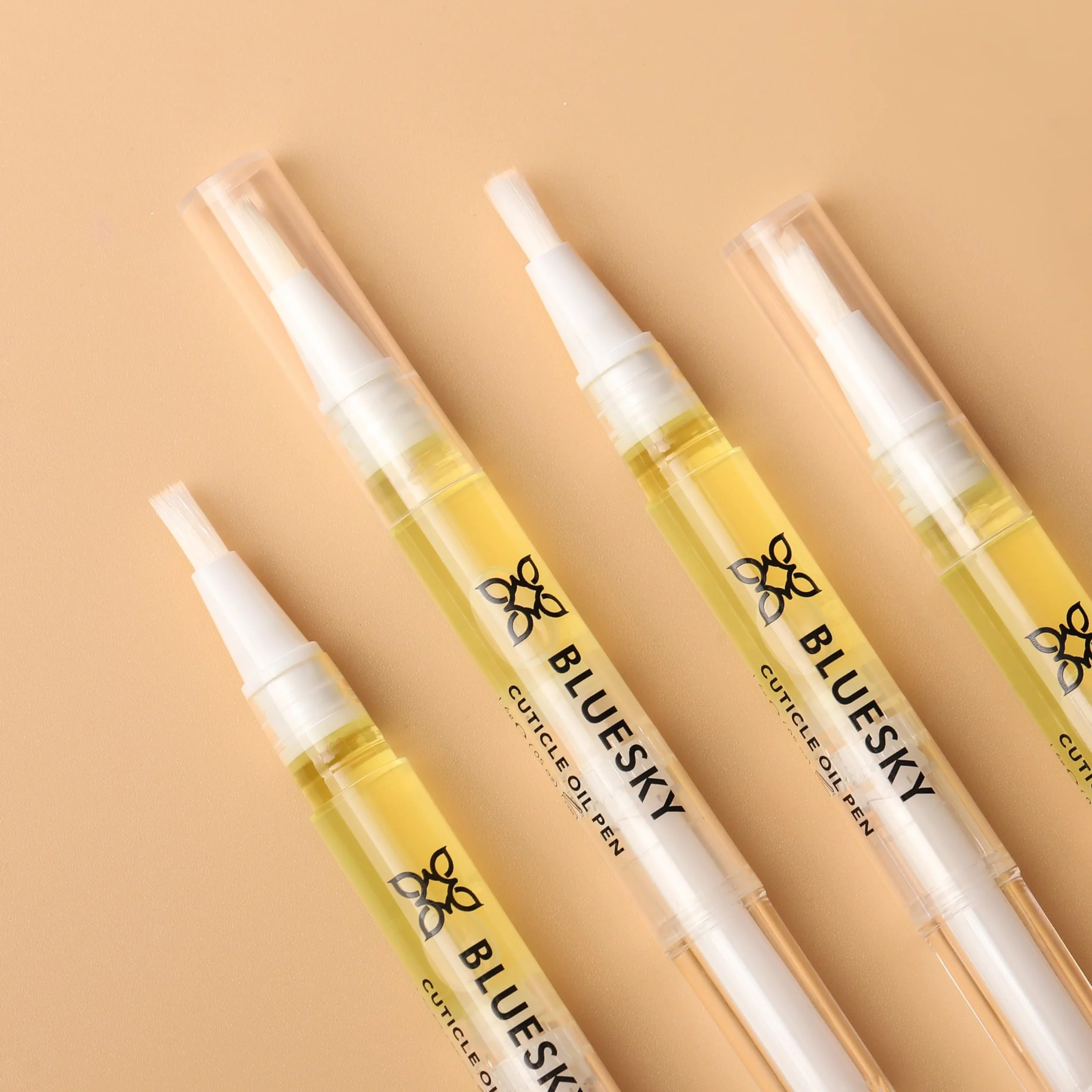 Bluesky Stylo à huile hydratante pour cuticules, huile d'amande douce, noix de coco, jojoba doré