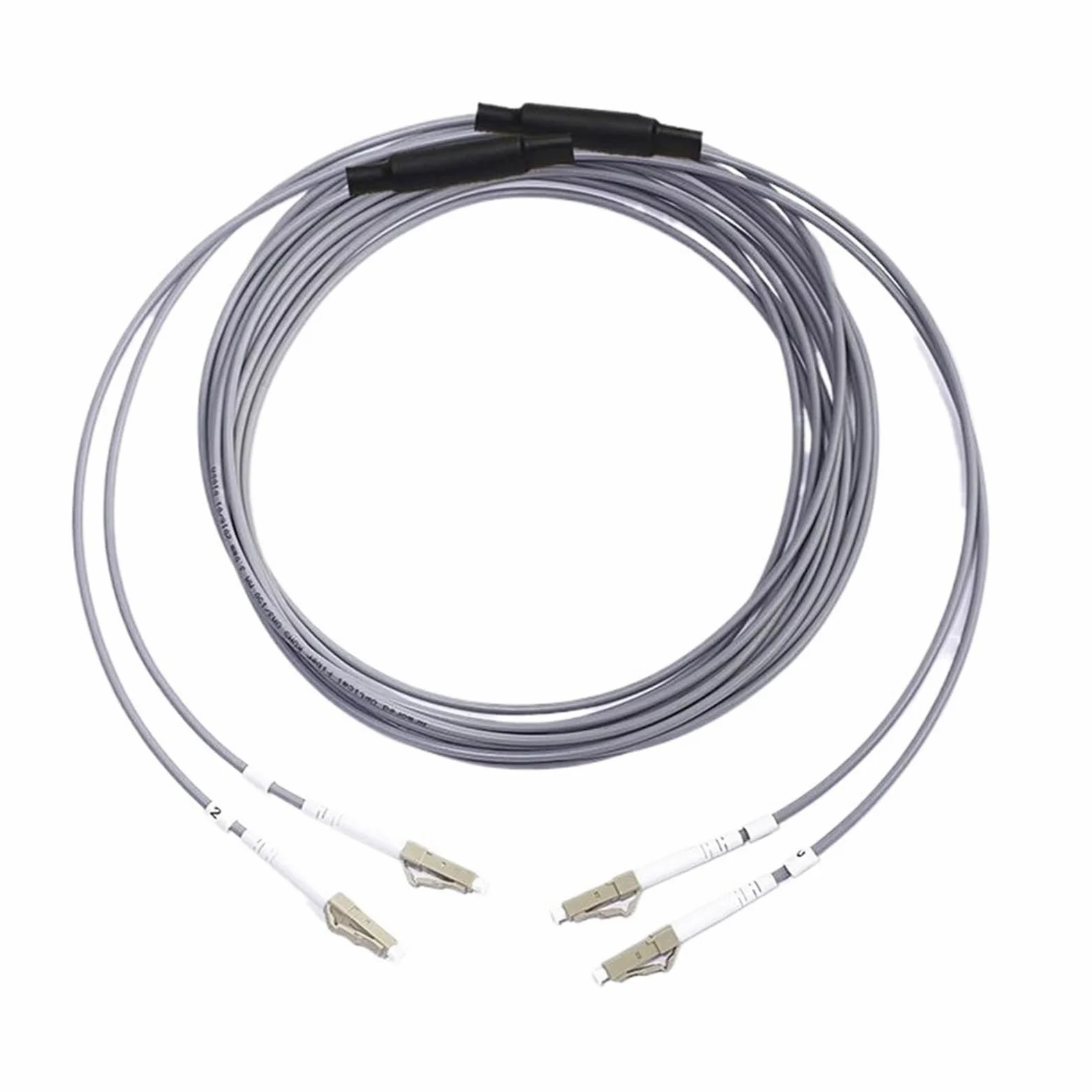 Câble à fibre optique blindé en PVC multimode OM1 62,5/125 Simplex/Duplex à 2 cœurs - Connecteurs LC FC-SC-ST - 10 m à 50 m (SC 2 fils, 20 m)