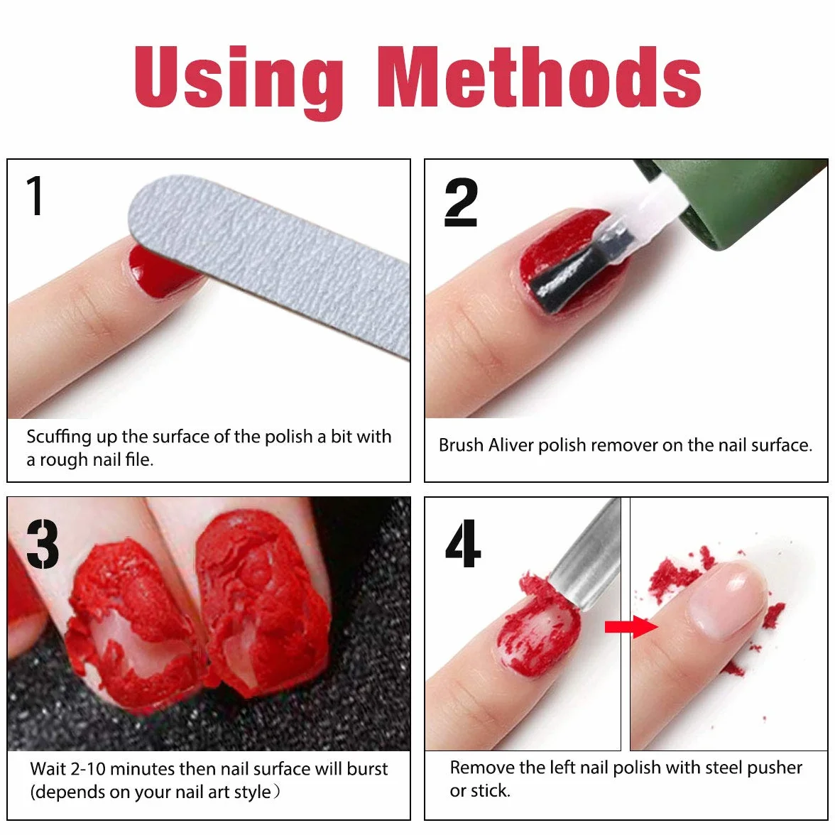 Magic Remover Semi Permanent Vernis Remover - Dissolvant Vernis à Ongles 3-5 Minutes