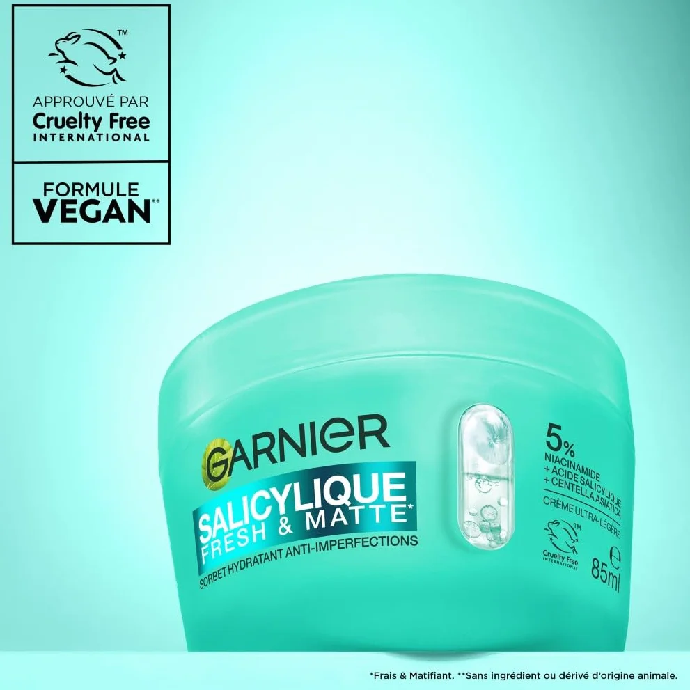 GARNIER Salicylique Crème Sorbet Hydratante Fresh & Matte 85 ml