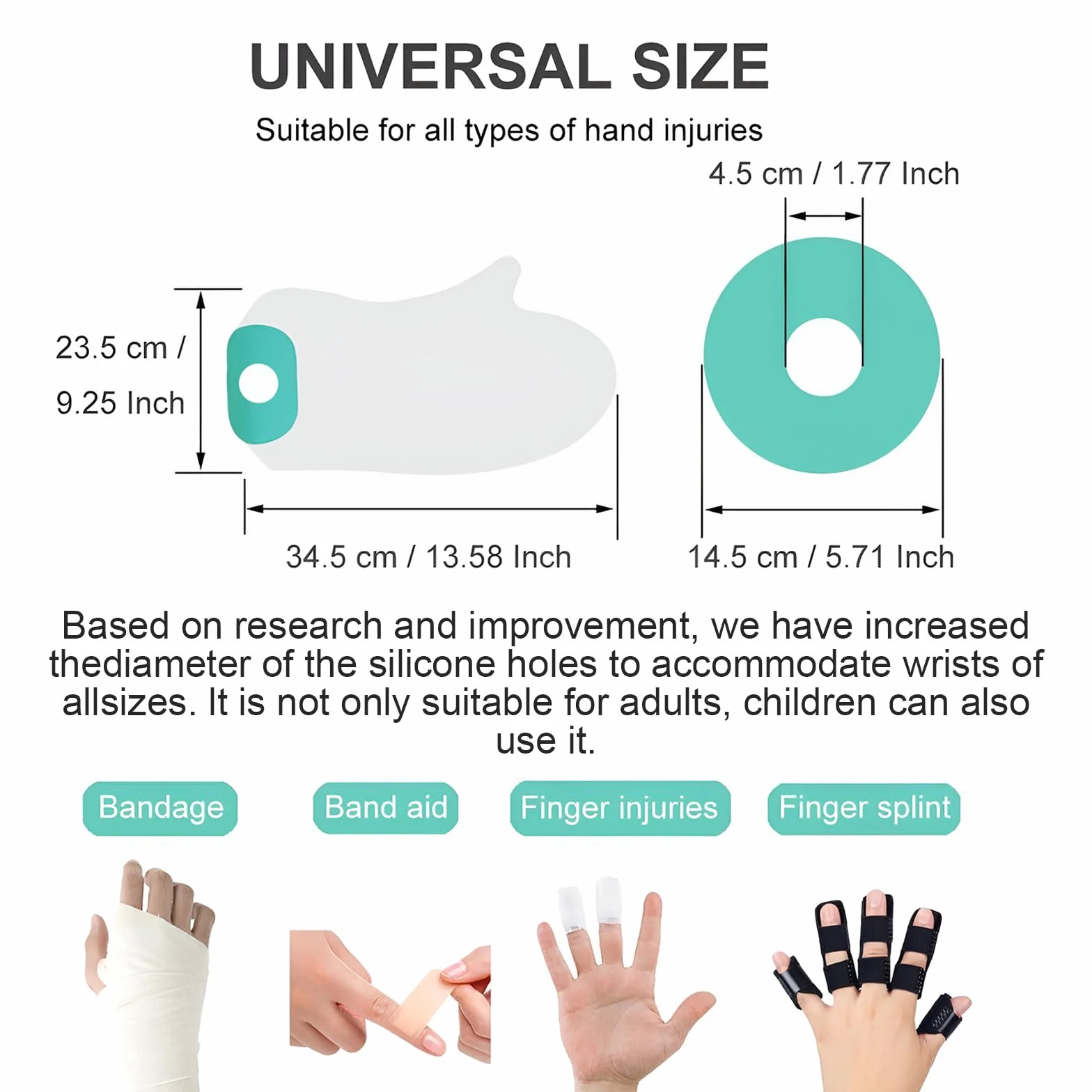 Protection Plâtre Douche Imperméable Réutilisable pour Doigt Poignet Transparent