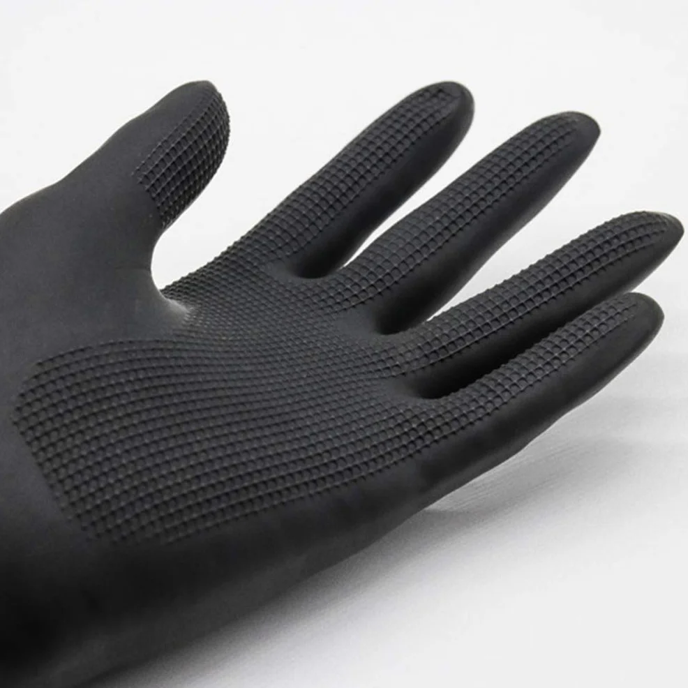 Solustre Lot de 3 paires Gants Teinture Cheveux Antidérapants Imperméables Caoutchouc Taille S