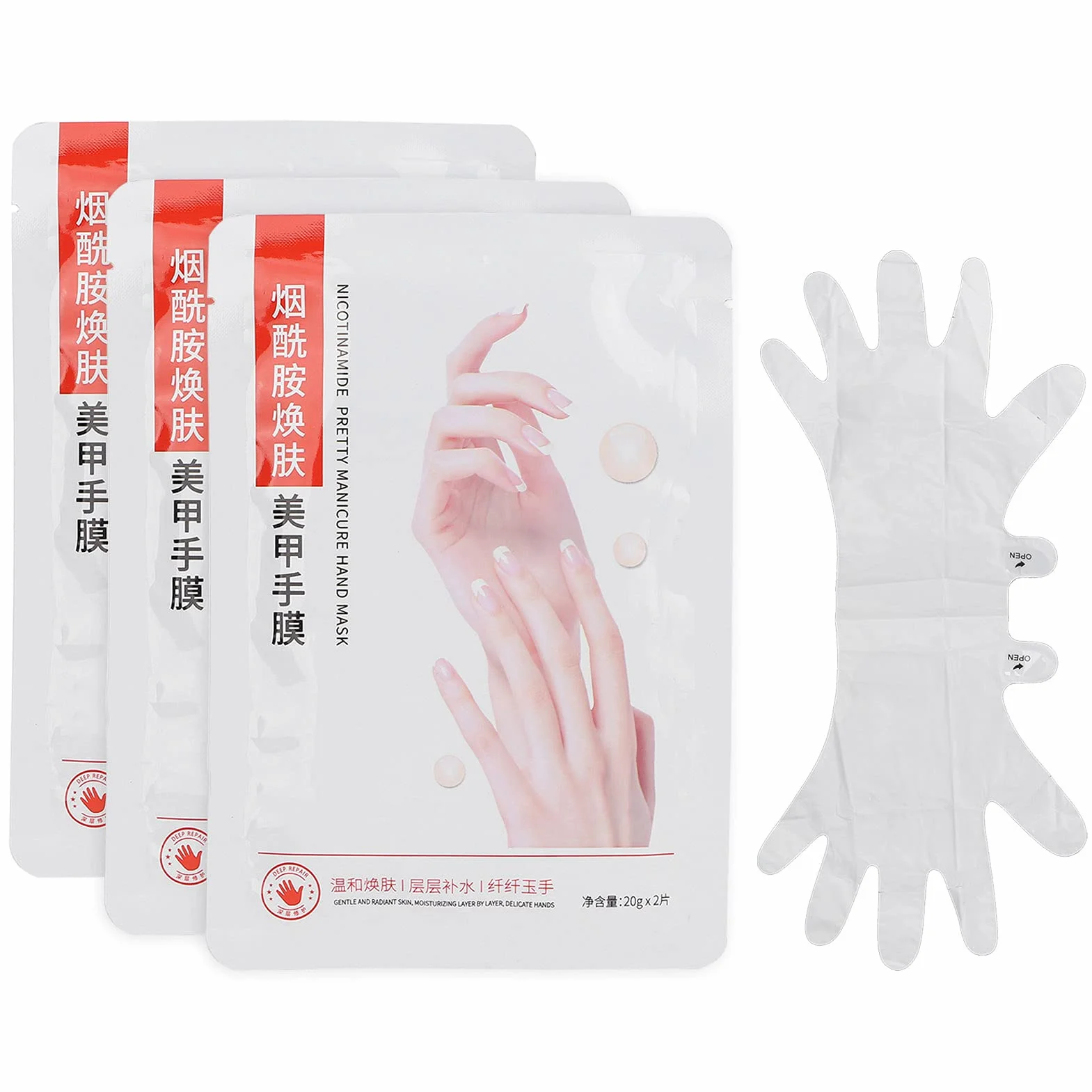 Masque Exfoliant pour les Mains Bio Gants Hydratants Peeling Réparation Peau Sèche