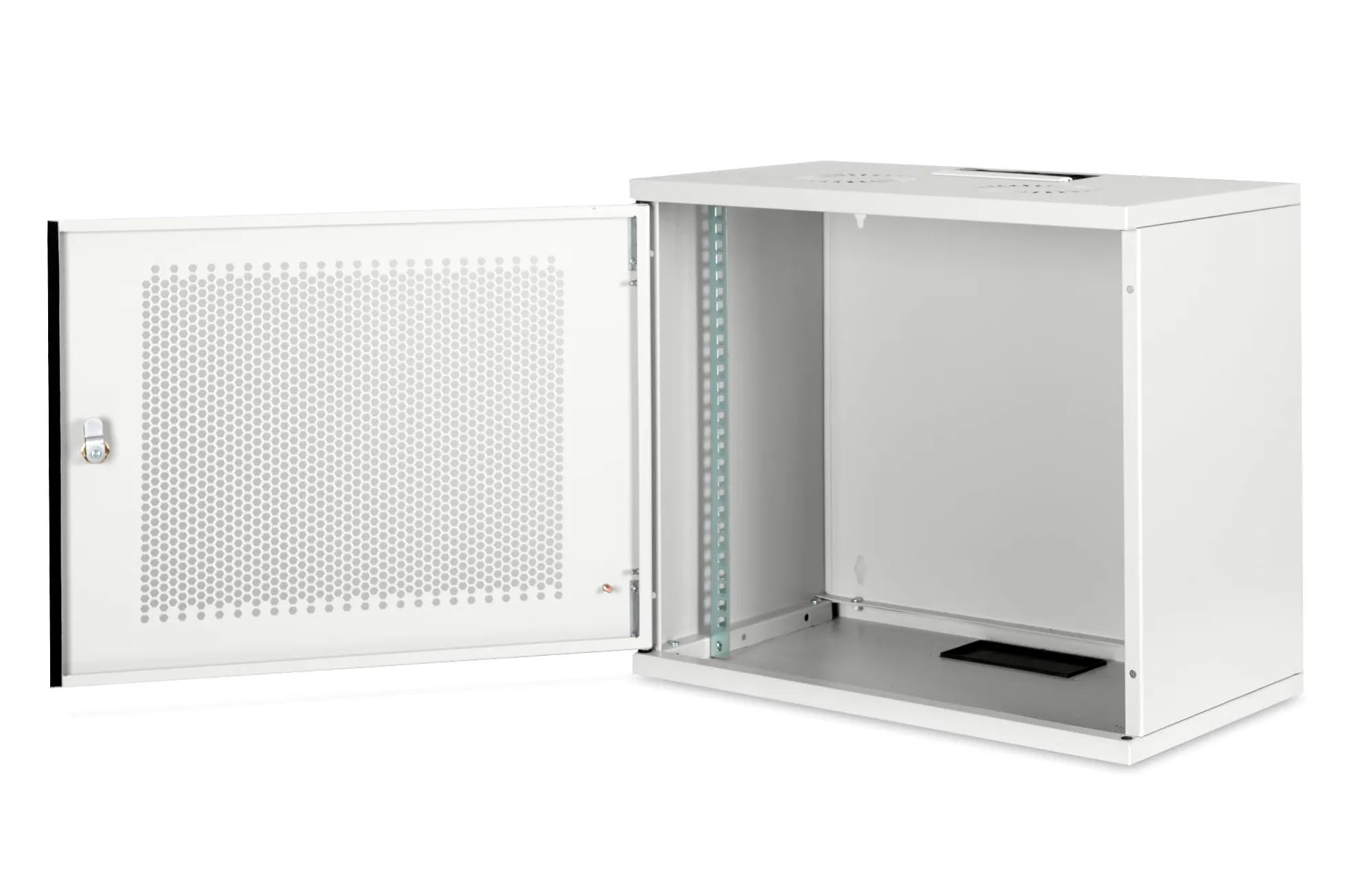 DIGITUS Set: Armoire réseau 19" 9U + Ventilateur de Toit + Bloc multiprise 7 Ports // Rack 19 Pouces - Non monté - Montage Mural - Charge 60 kg - Profondeur utile 170-270 mm - Porte Acier