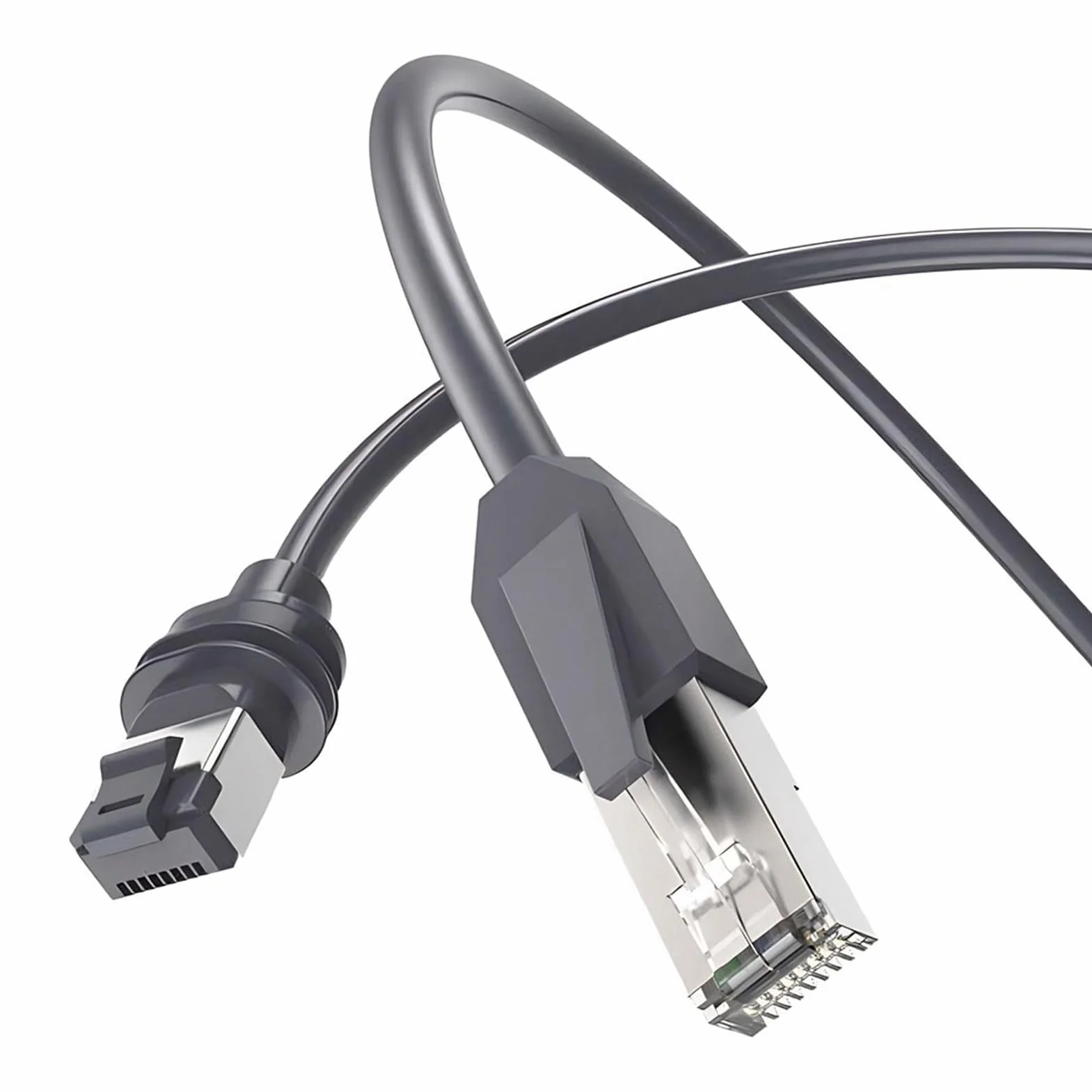 Eujgoov Câble Ethernet Cat6 de Remplacement pour Câble Gen3 vers RJ45 de 46 M avec Connecteurs Blindés étanches en Cuivre Massif 26 AWG pour Intérieur et Extérieur, Jeux en Streaming, Maison, Bureau