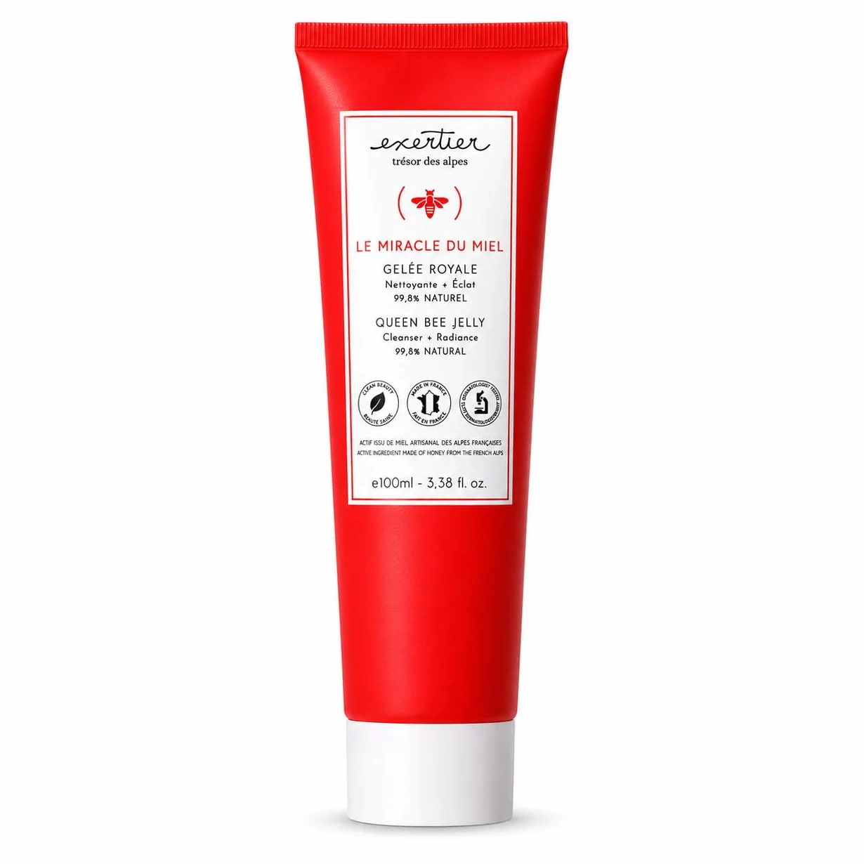 Lait Démaquillant Visage au Miel 100ml Gel Nettoyant 2-en-1 Peaux Sensibles Fabriqué en France