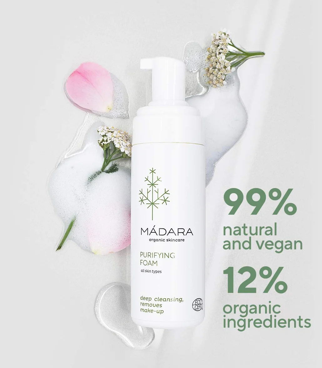 MÁDARA Organic Skincare Mousse Nettoyante Visage 150 ml Vegan Ecocert