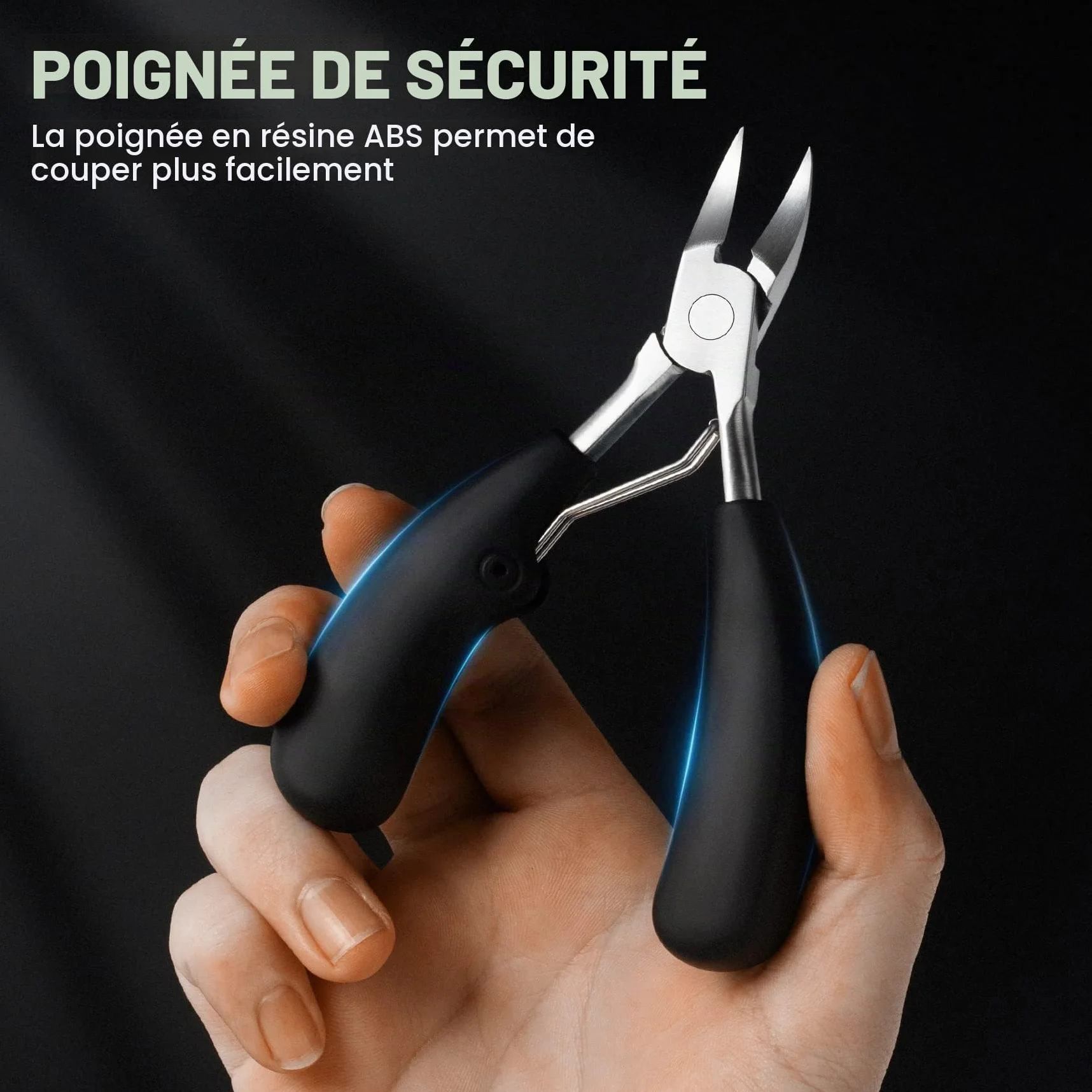 BEZOX Précision Coupe ongles Tondeuse Ongles épais Incarnés Grip souple