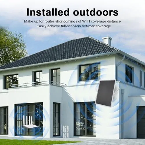 Extension WiFi Solaire Booster de Signal, Répéteur WiFi 2.4G avec Panneau Solaire 15W et Batterie 25000mAh, Longue Portée 328.1ft, Connectez 15 utilisateurs, pour Camping, RV