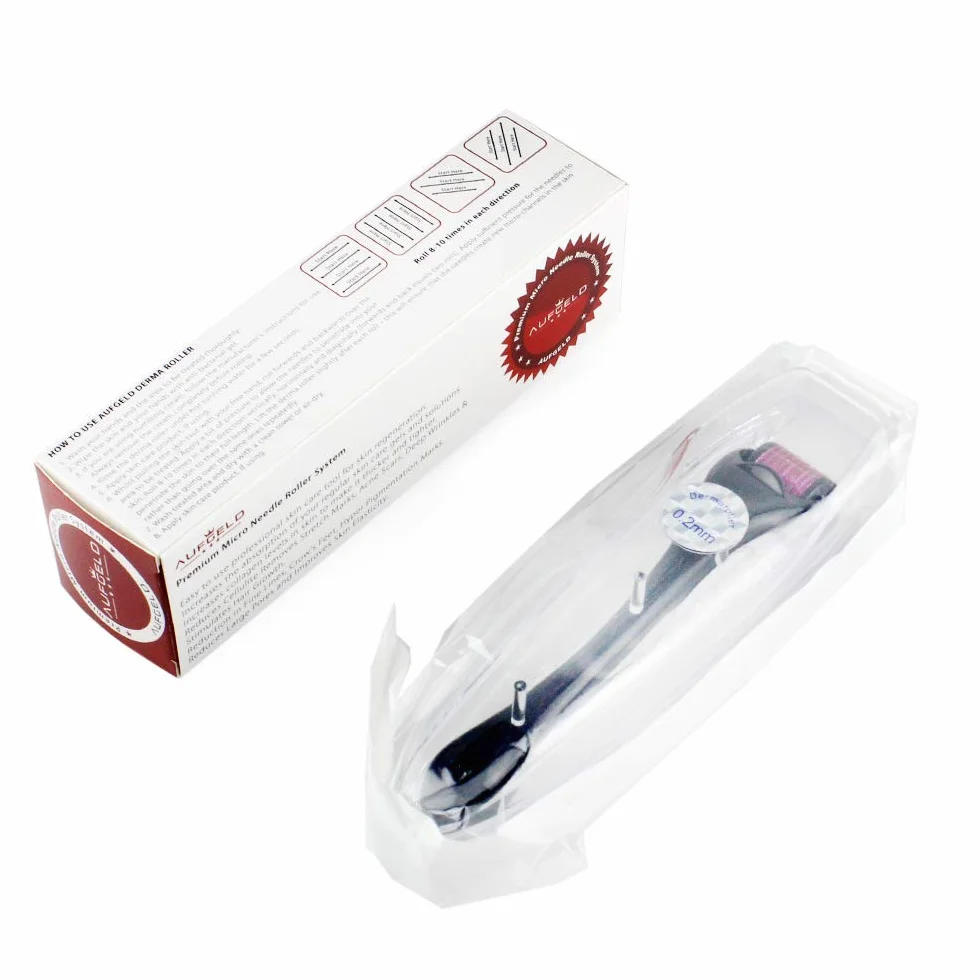 Derma Roller 540 Titane Micro Aiguilles 3.0mm Soin Peau Visage Rides Perte Cheveux Professionnel