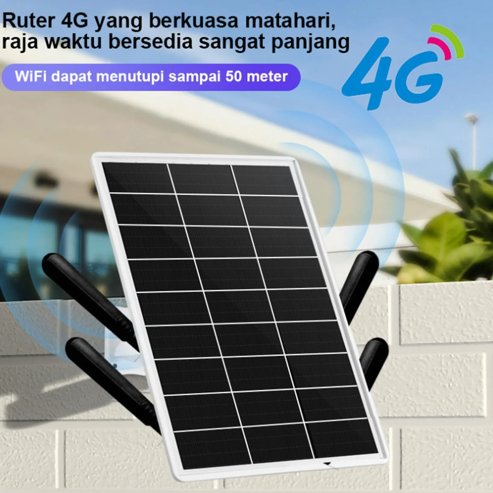 Ejoyous Routeur WLAN à énergie Solaire avec Batterie de 25600 MAh et Panneau Solaire 15 W jusqu'à 50 M de Gamme WLAN IP66 pour Le Camping en Camping avec Port LAN et Support LTE 4G