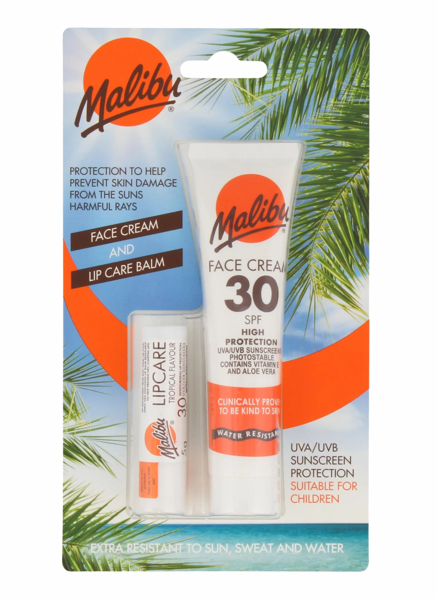 Malibu Face Lotion Plus Lipbalm SPF30