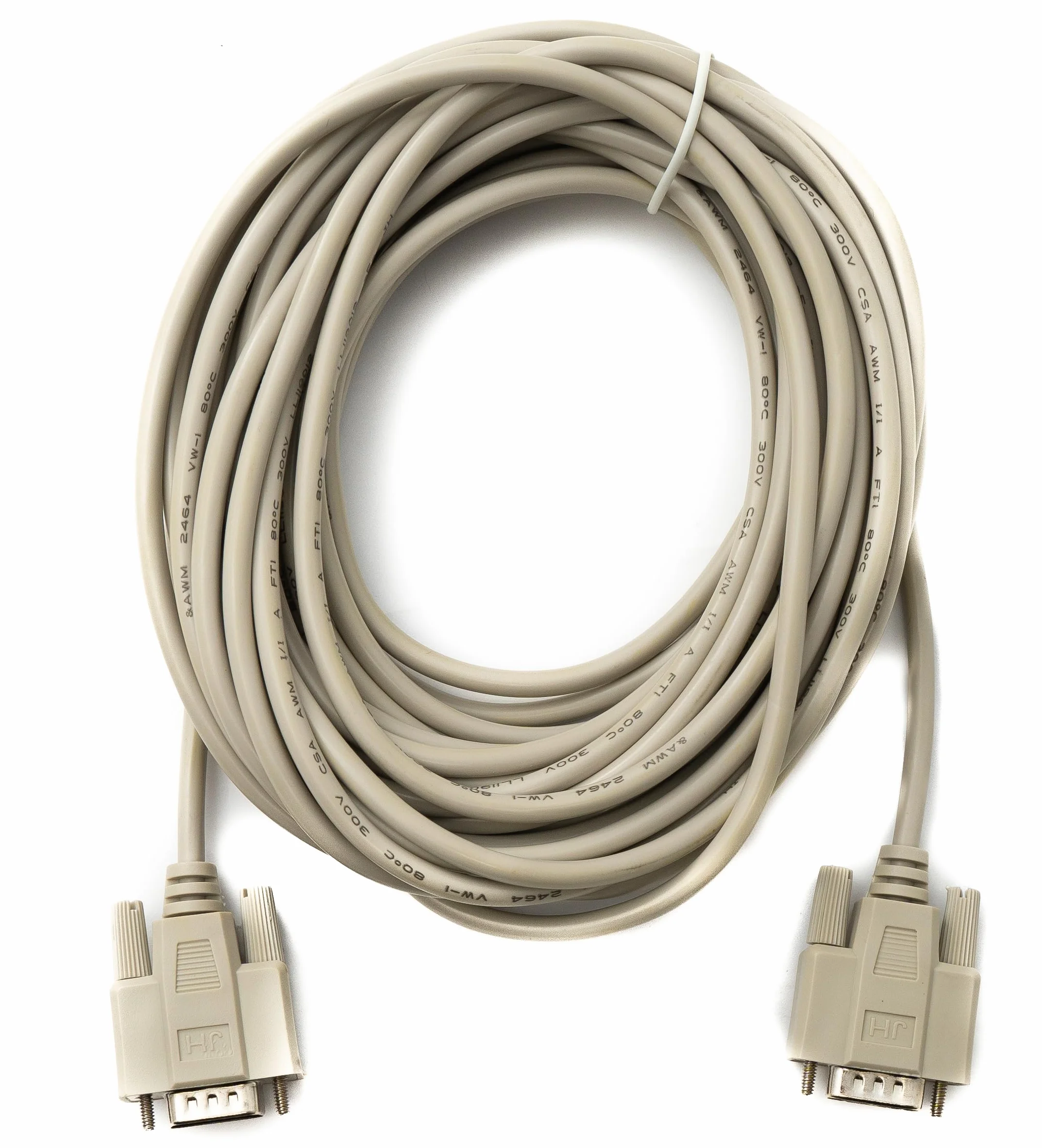 Kabel RS232 DB9 10 m 9 broches mâle-mâle System-S D Sub Adaptateur Gris