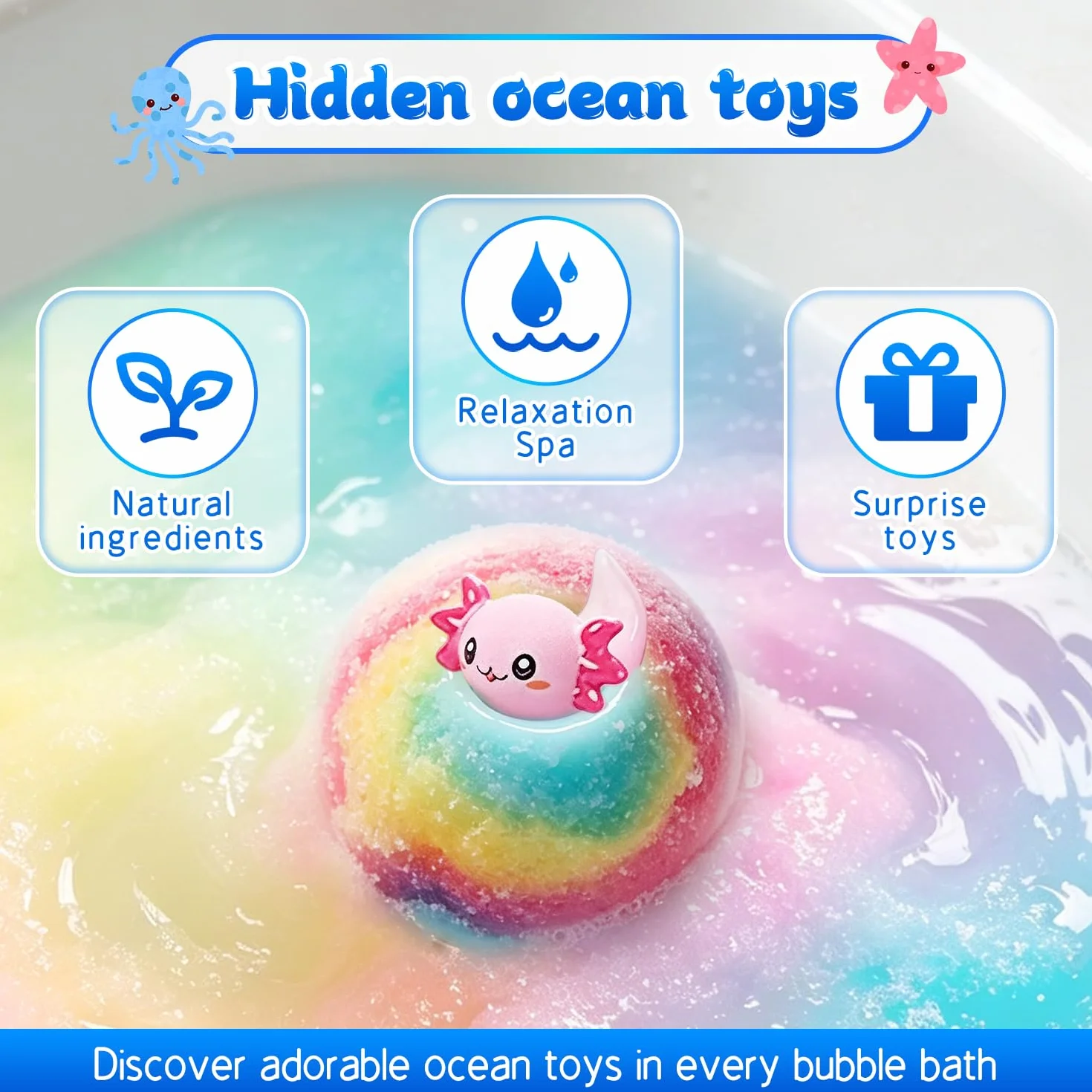 Bombes de Bain pour Enfants Surprise, 12 Pièces Jouets Dinosaures Cadeau Anniversaire Garçons Filles