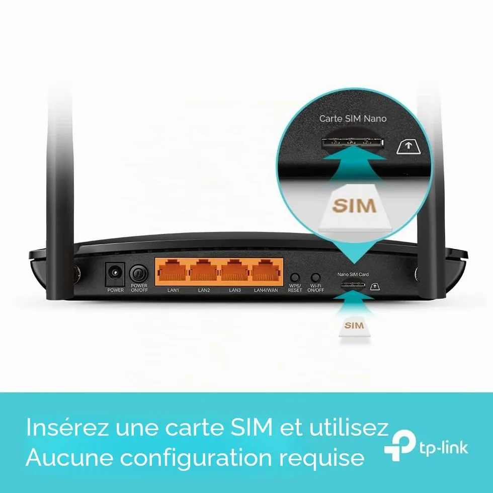 TP-Link Routeur Archer MR550 4G+ Cat6 300 Mbps, Wi-FI AC1200 Double Bande & Répéteur WiFi RE330 Amplificateur WiFi AC1200 Mbps,WiFi Extender jusqu'à 120㎡, Bouton WPS, Play and Plug