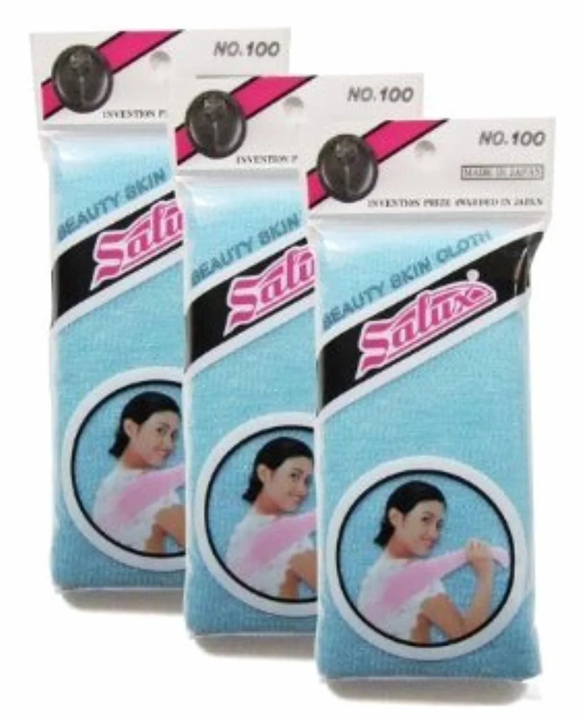 Salux Nylon Japanese Beauty Bath Wash Cloth Towel Blue