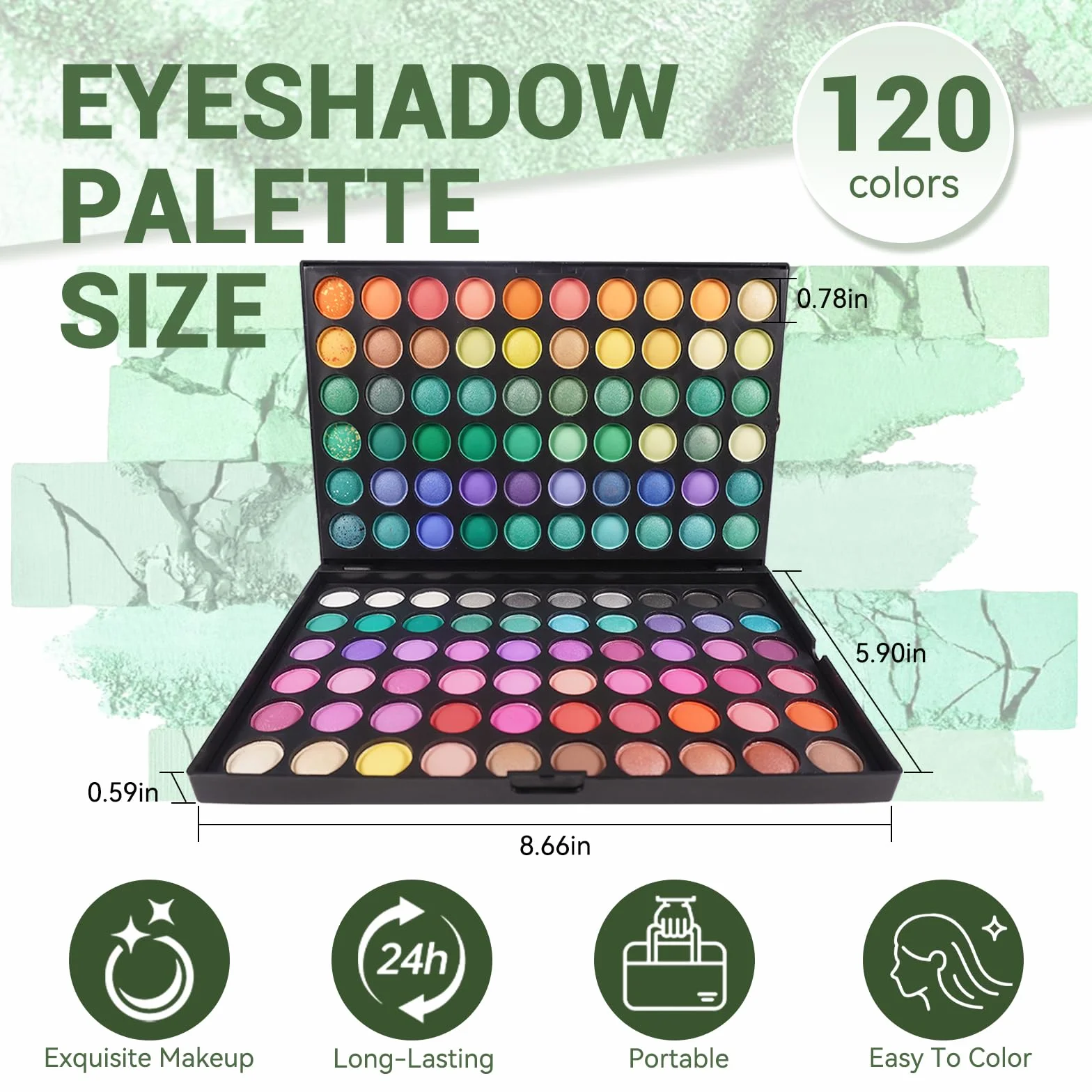 Palette Fards à Paupières 120 Couleurs - Palettes de Maquillage Yeux Professionnel