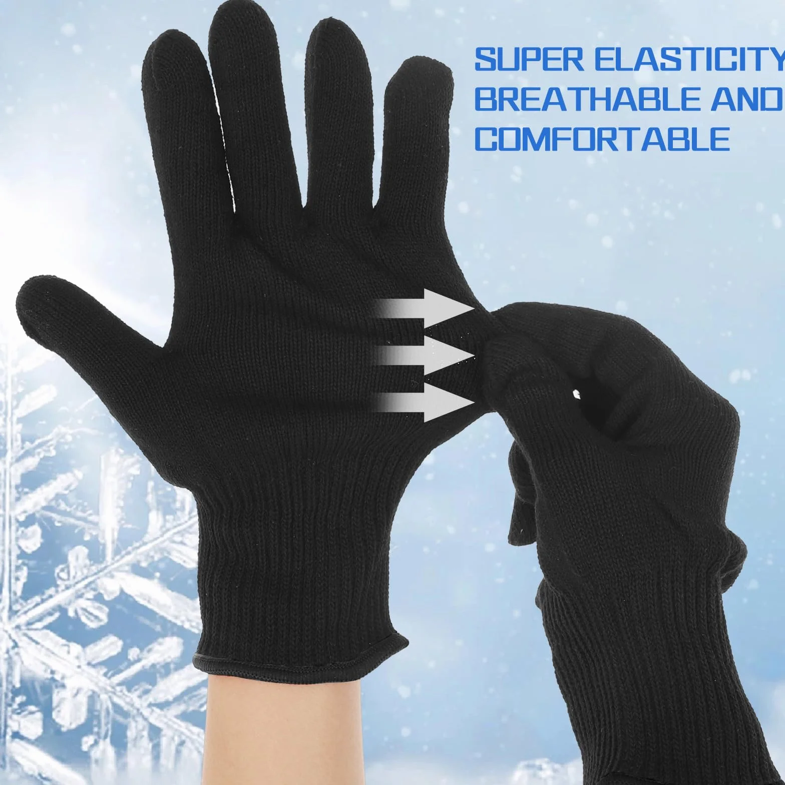Gants résistant à la chaleur pour coiffure, fer à friser, lisser, bordure noire