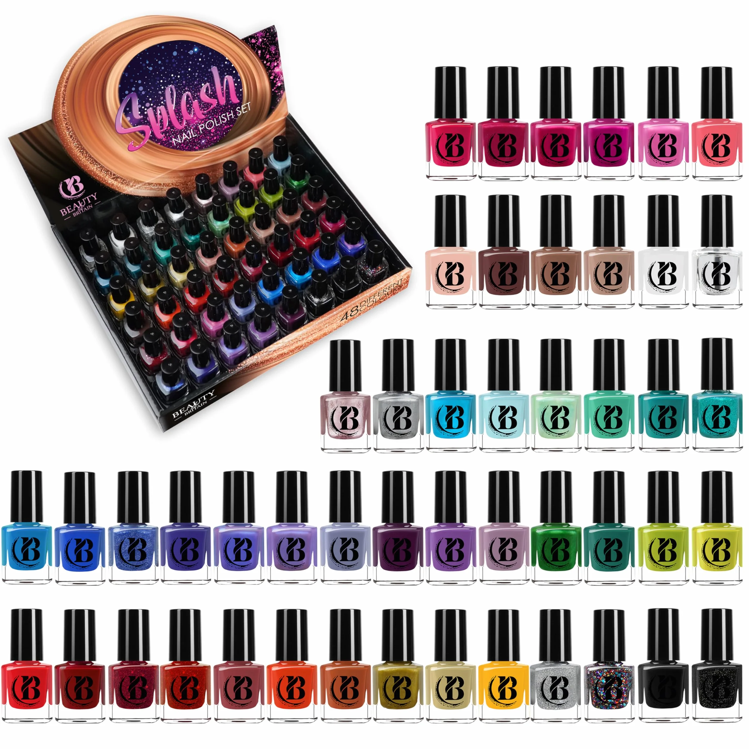 Vernis À Ongles Set 48 Couleurs + 2 Autocollants Pour Ongles