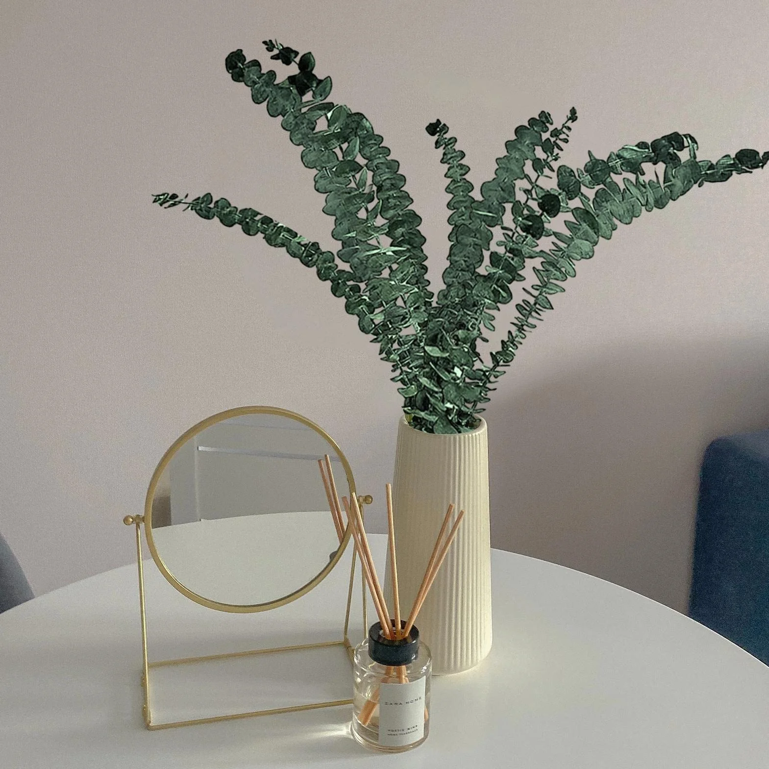 Eucalyptus sec 10 tiges pour salle de bain parfum rafraîchissant