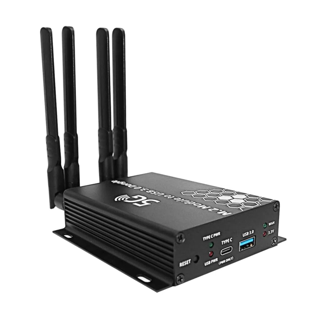 Module M.2 NGFF 4G/5G vers USB 3.0 Adaptateur M2 Carte WiFi Convertisseur Riser Board avec Antenne Refroidisseur Ventilateur Emplacement pour Carte SIM Installation Facile