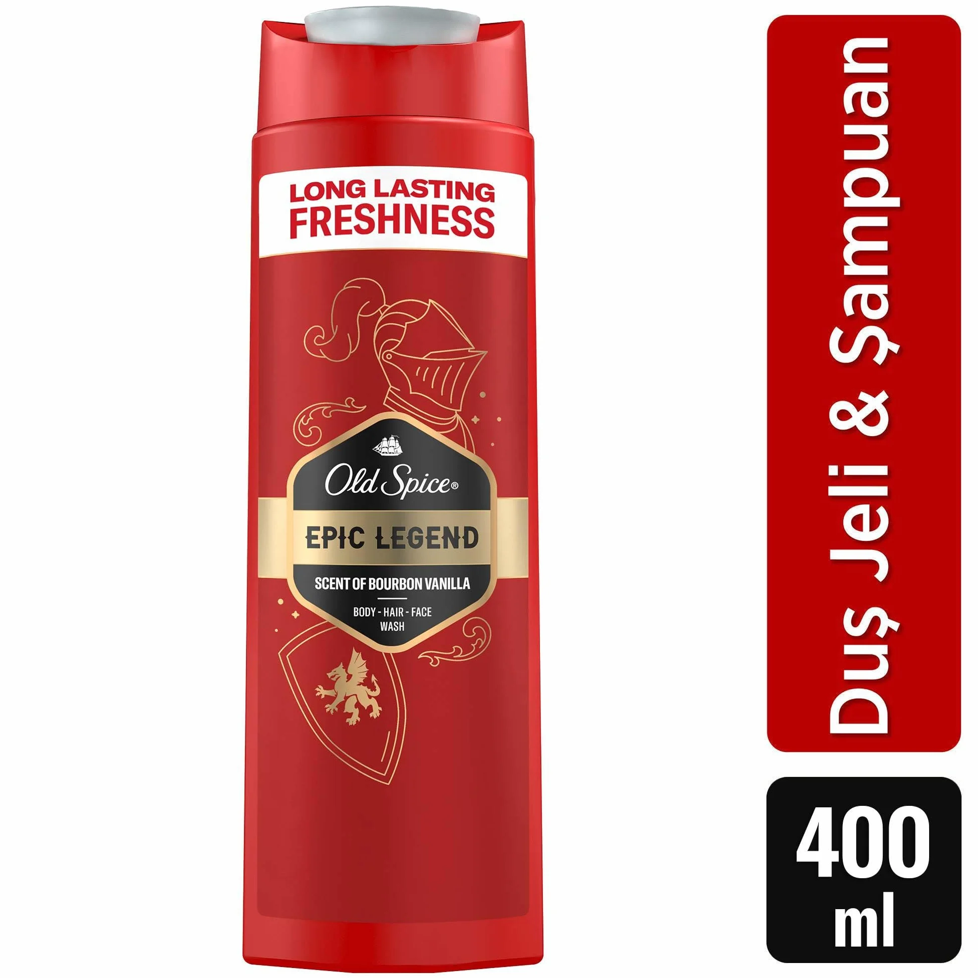 Old Spice Epic Legend Gel douche 3 en 1 pour homme 400 ml cheveux visage corps fraîcheur longue durée