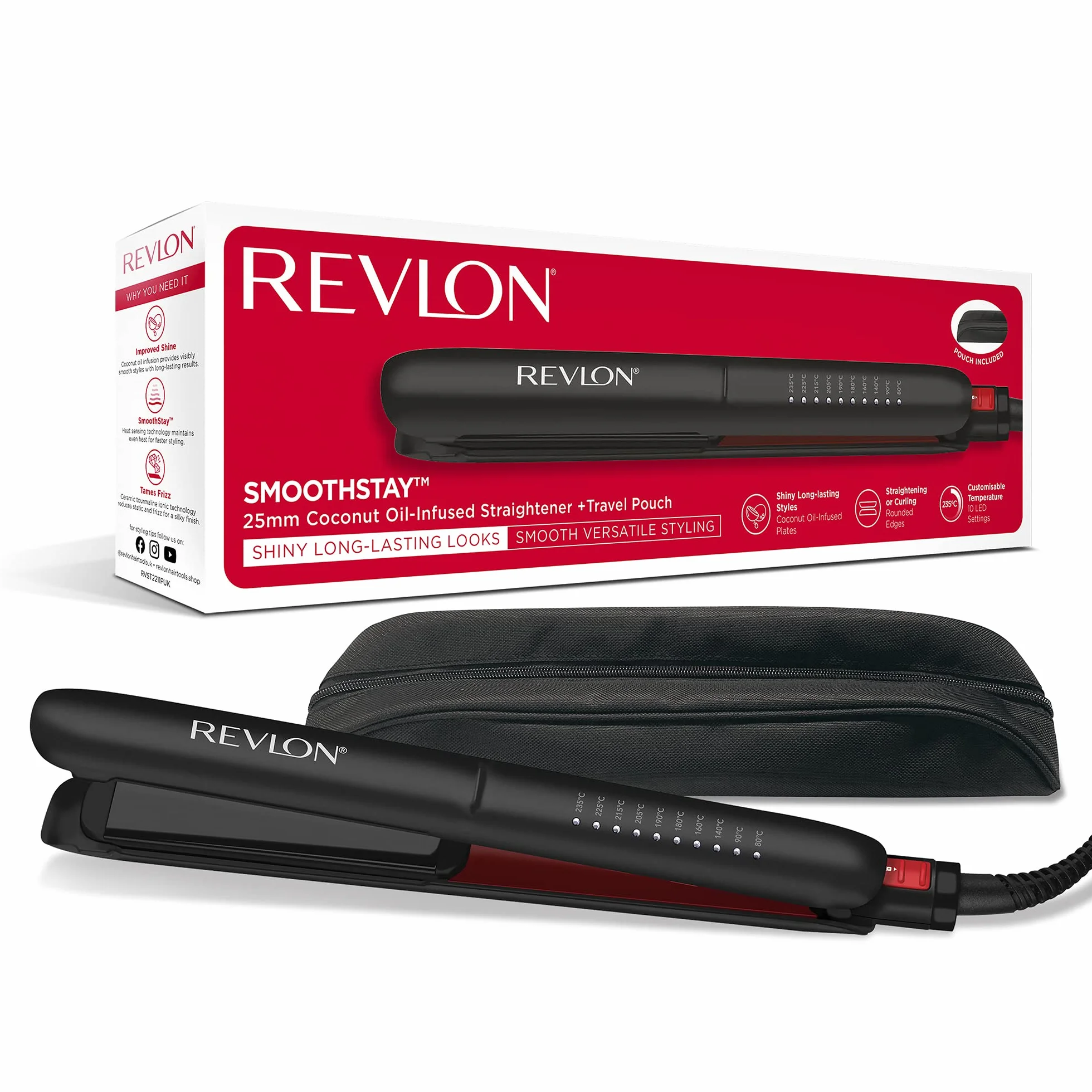 Revlon SmoothStay Lisseur 25mm infusé à l’huile de coco RVST2211P