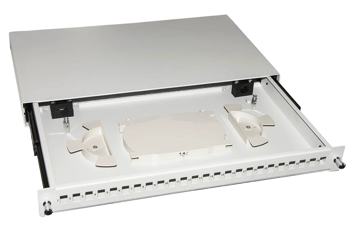 LINK lkfo24gr tiroir Fibre Optique 24 Ports pour adaptateurs LC Duplex 1 Unité pour Installation 19, Gris