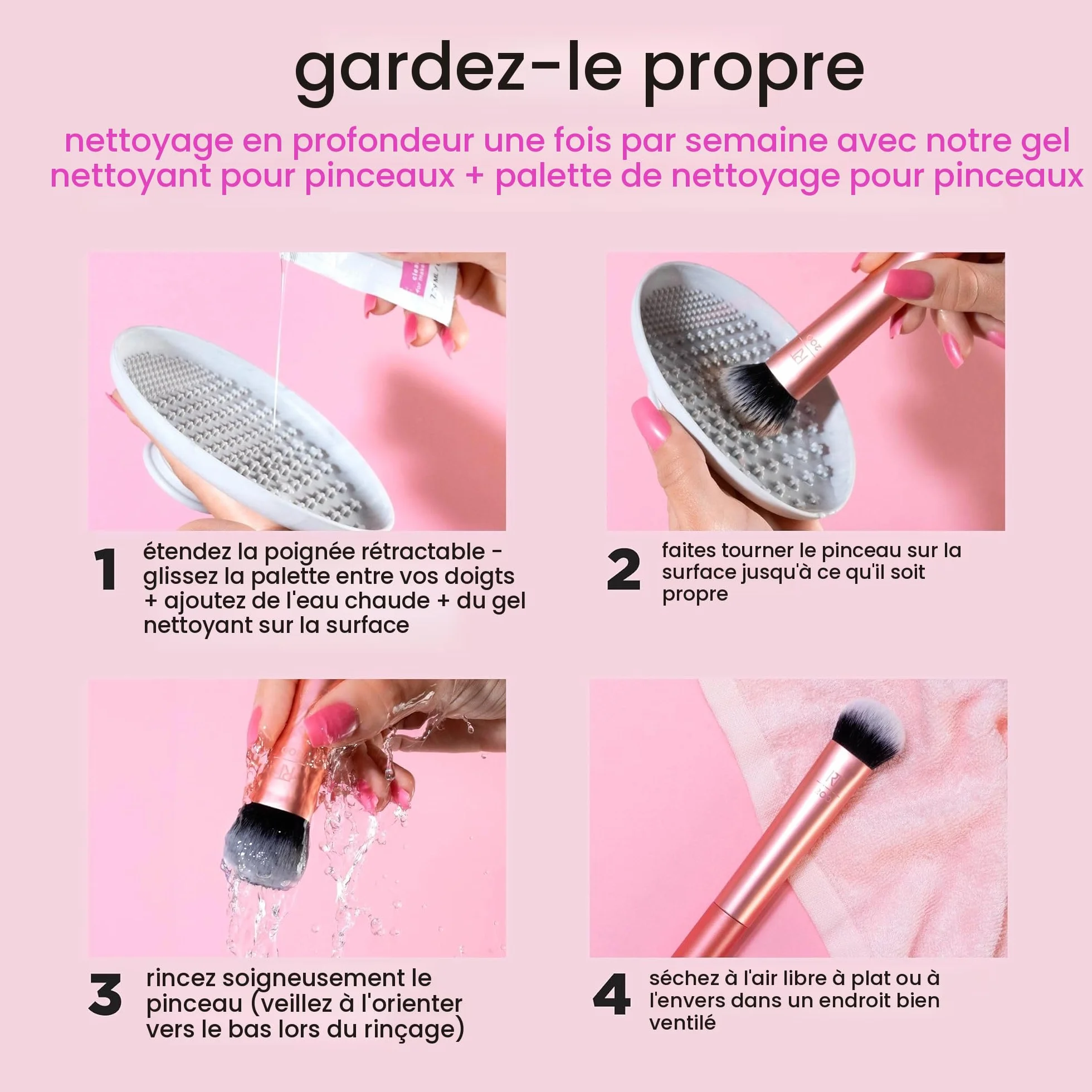 Real Techniques Ensemble de pinceaux de maquillage Everyday Eye Essentials, 8 pièces