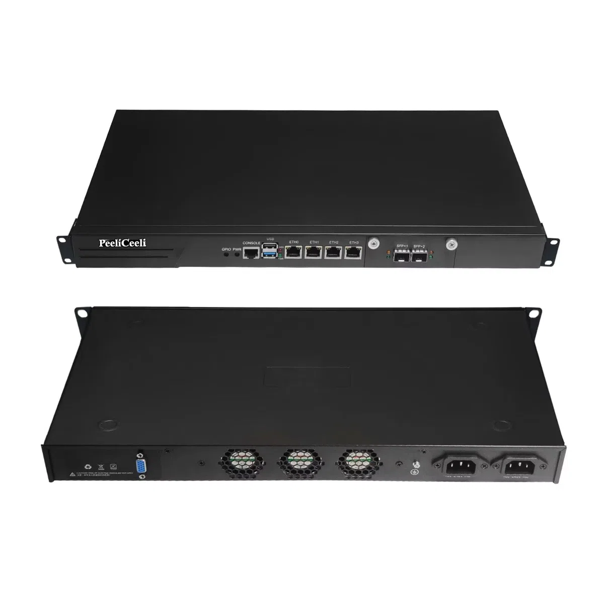 19 inch Firewall Appliance, N300, 1U Rack Mount Network Security Hardware, OPNsense Router PC with Dual SFP+ 10 Gigabit, 4 x i226V 2.5G LAN, AES-NI, 32GB RAM 1TB SSD