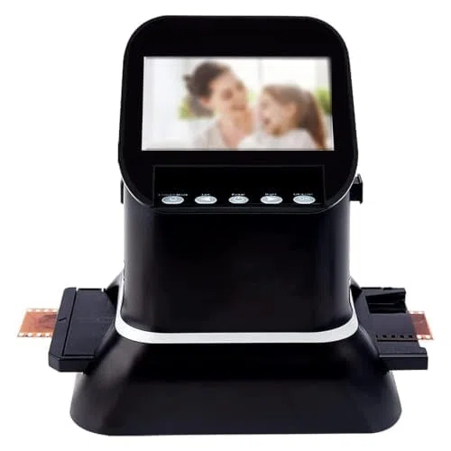 Scanner Numérique De Films Et Diapositives 4,3 Pouces, Haute Résolution 120, Compatible avec 5 Formats De Film 120, Écran LCD 1080p, Conversion De Négatifs Et Diapositives 35 Mm, 135, 126 Et 127