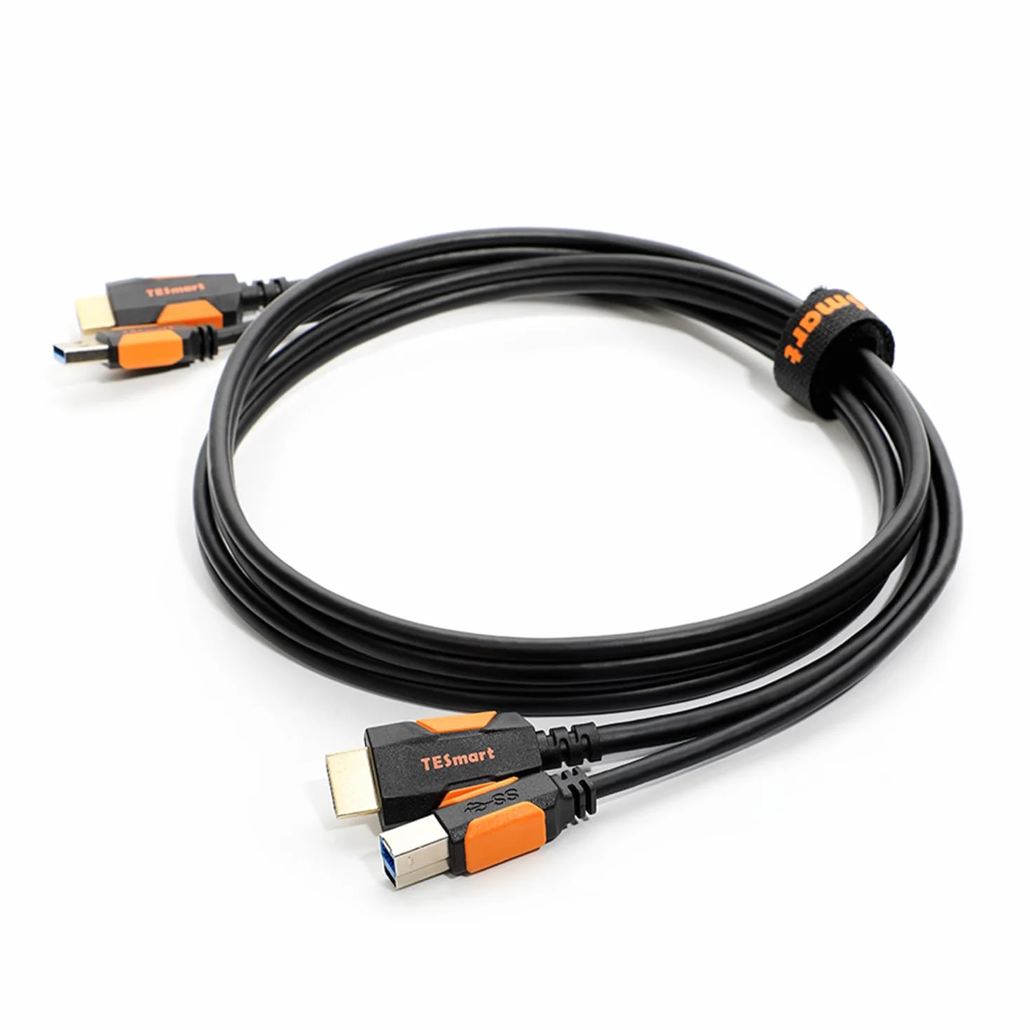 TESmart Câble commutateur KVM 8K HDMI+USB 1,5 m HDMI 2.1 USB 3.0 compatible KVM Switch