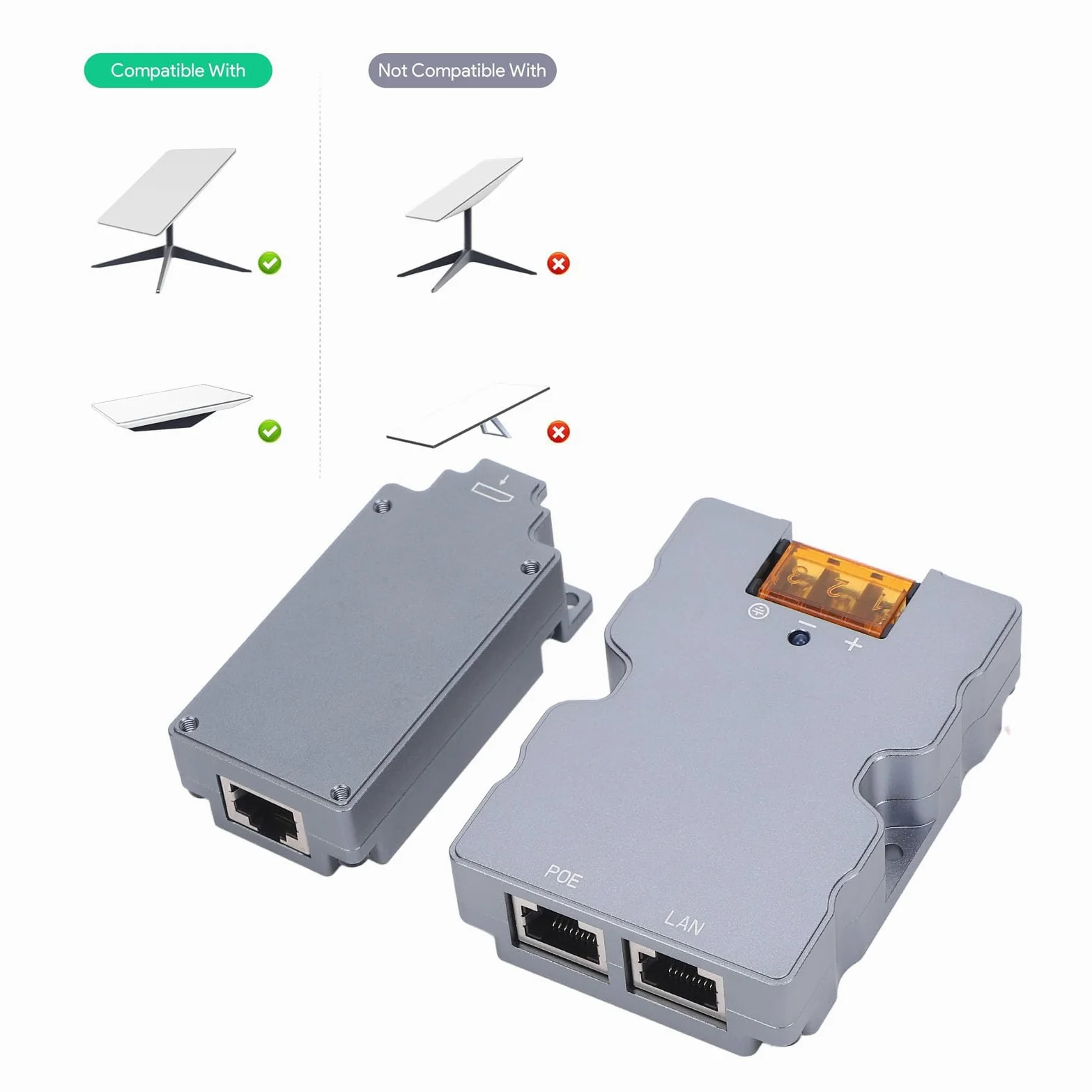 Fafeicy Kit D'adaptateur POE Passif 320W avec Support Gigabit Ethernet et Garde ESD pour Les Réseaux de Haute Performance en Plein Air