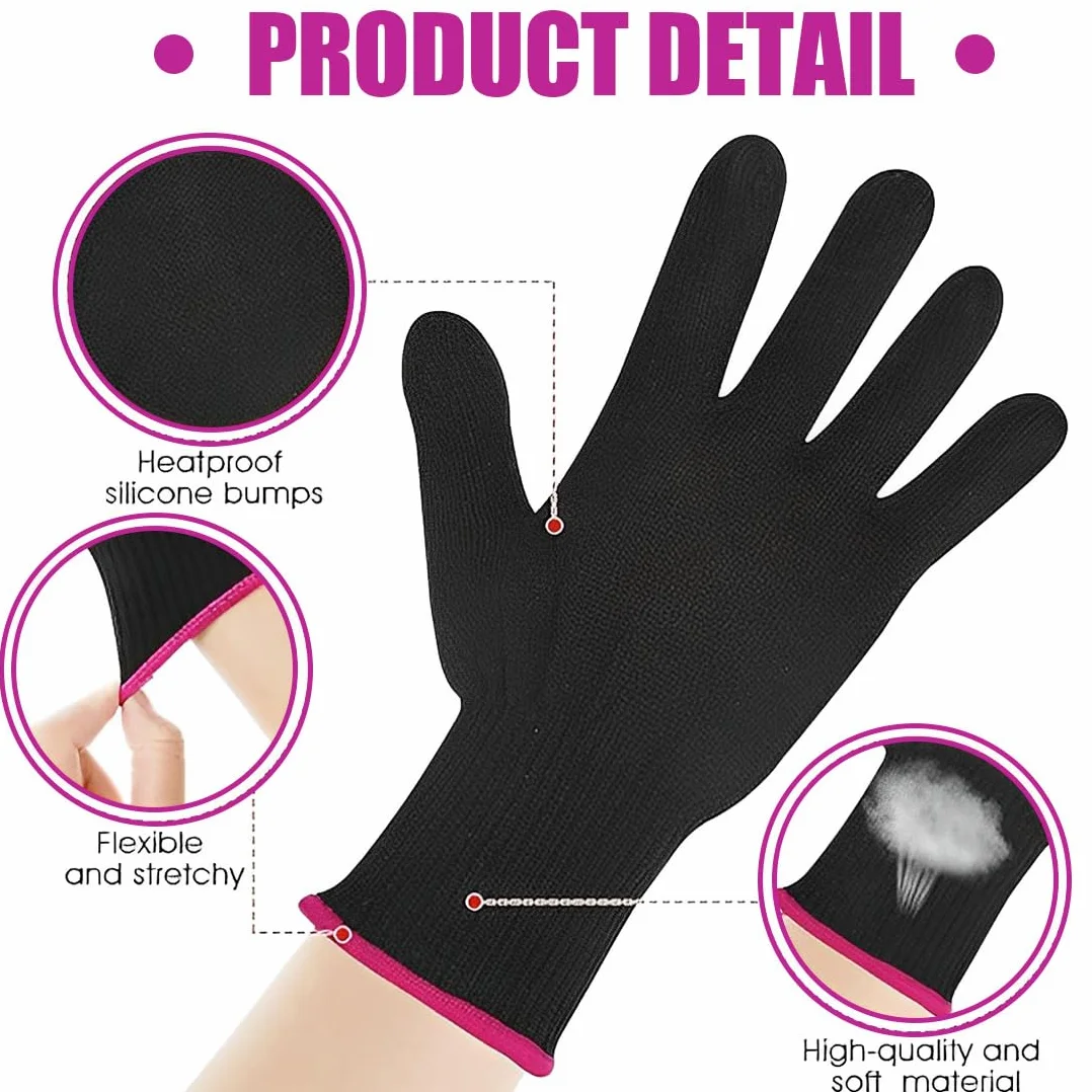 Gants résistants à la chaleur pour fer à friser et fer plat, protection thermique pour coiffure