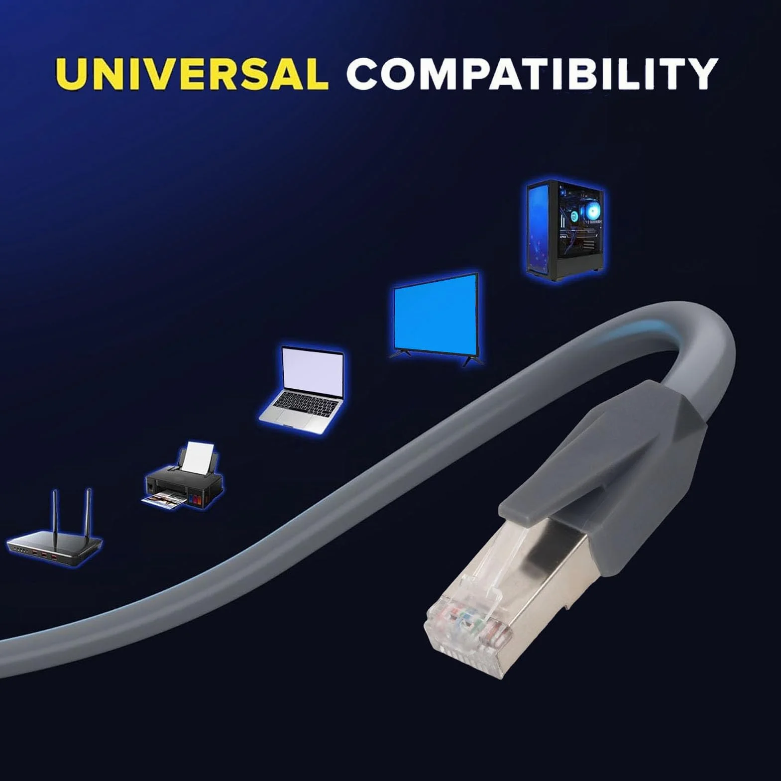 Remplacement du Câble Gen3 vers RJ45, Cordon Satellite étanche de 150 Pieds, Installation Facile Plug and Play Internet RJ45 pour la Maintenance des Réparations, Connexion Stable Haute