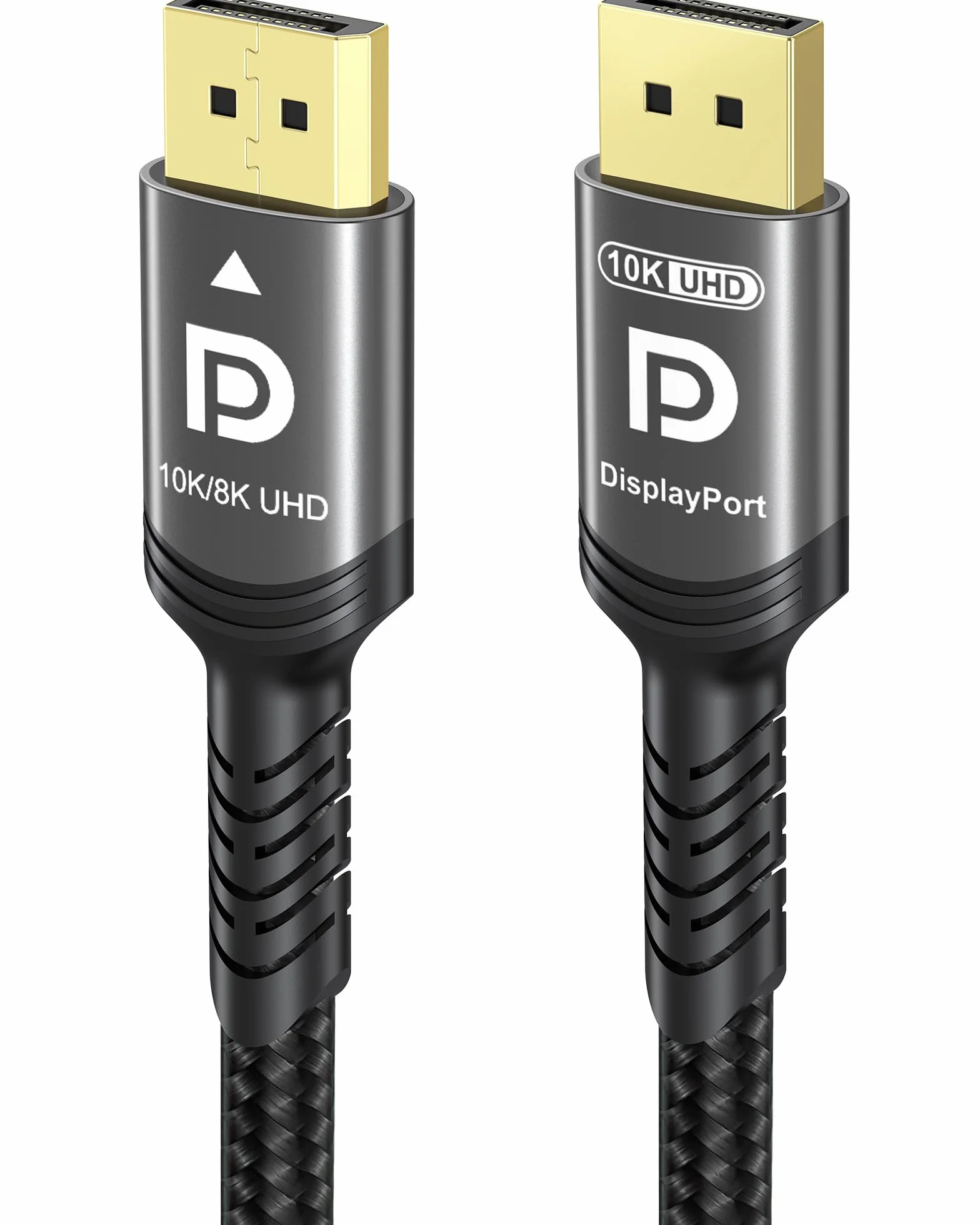 Câble DisplayPort 2.1 54Gbps 2M, Certifié DP vers DP 4K 240Hz 165Hz 144Hz 120Hz 10K 8K 60Hz Nylon Tressé UHBR HDCP2.3 FreeSync G-Sync