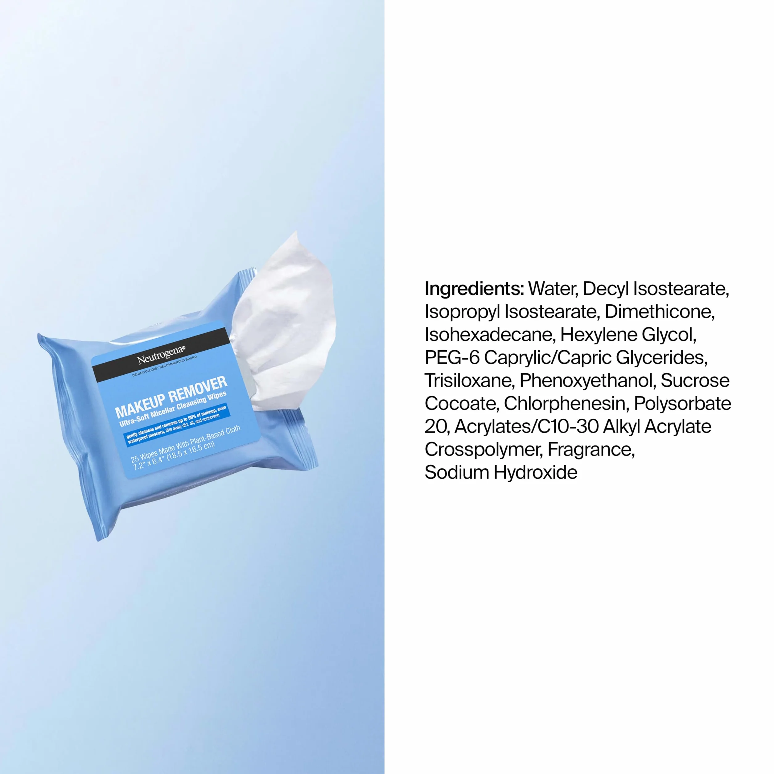 Neutrogena Makeup Remover Cleansing Towelette Singles, 20 Count