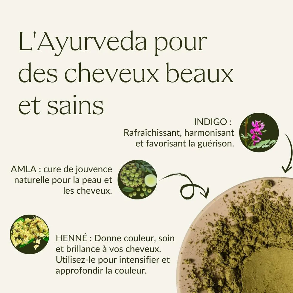 Khadi BRUN FONCÉ Coloration végétale 100% naturelle 100 g