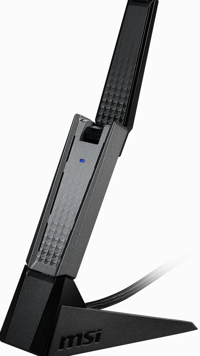 MSI AX1800 Adaptateur USB WiFi, WiFi 6, MU-MIMO, 802.11ax Dual-Band Gigabit Wireless, Plug and Play, Adaptateur de Jeu USB Haute Vitesse Longue portée