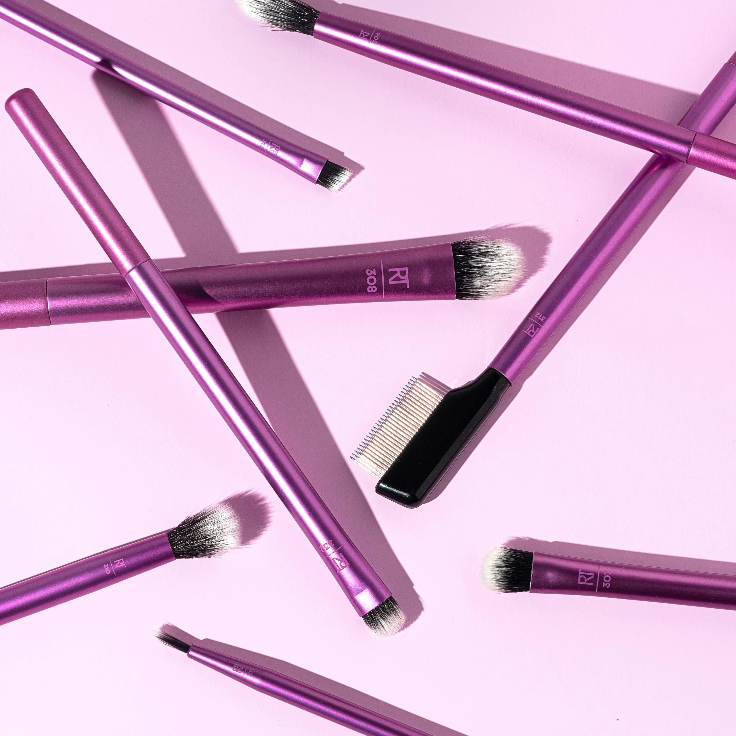 Real Techniques Ensemble de pinceaux de maquillage Everyday Eye Essentials, 8 pièces